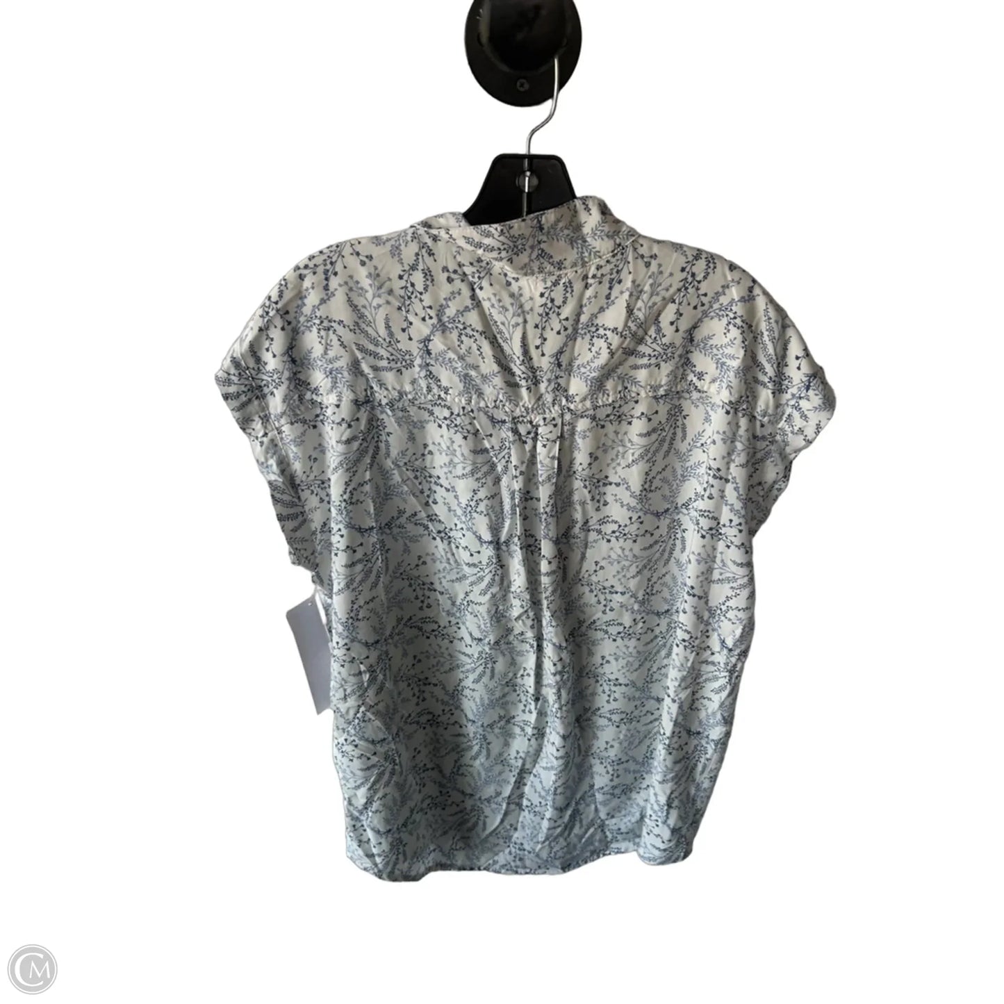 Top Short Sleeve By Jachs Girlfirend In Blue & White, Size: Xl