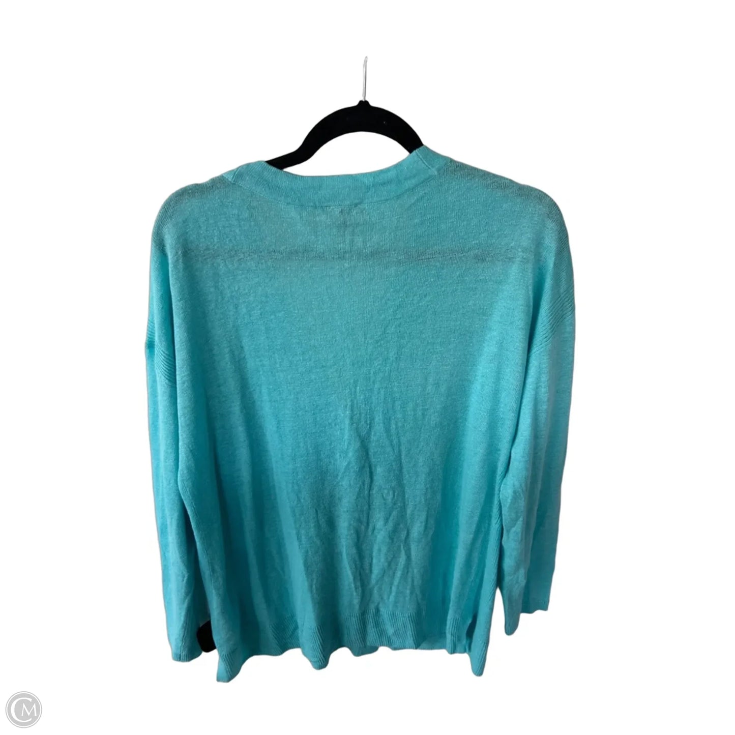 Sweater Cardigan By Talbots In Blue, Size: L