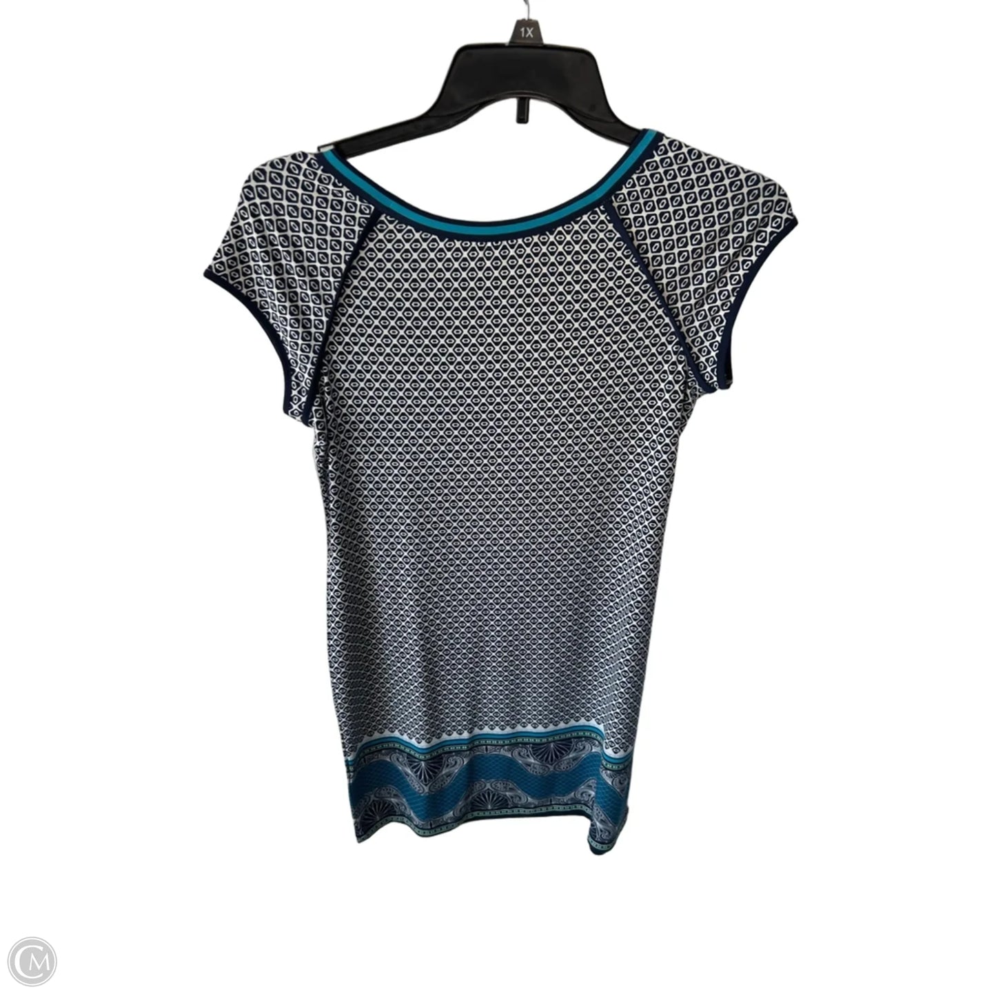 Dress Casual Short By Max Studio In Blue & White, Size: M