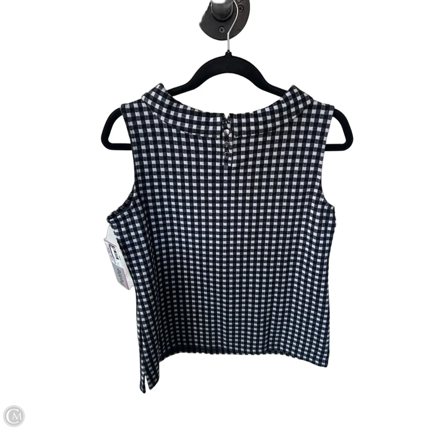 Top Sleeveless By Talbots In Black & White, Size: Mp