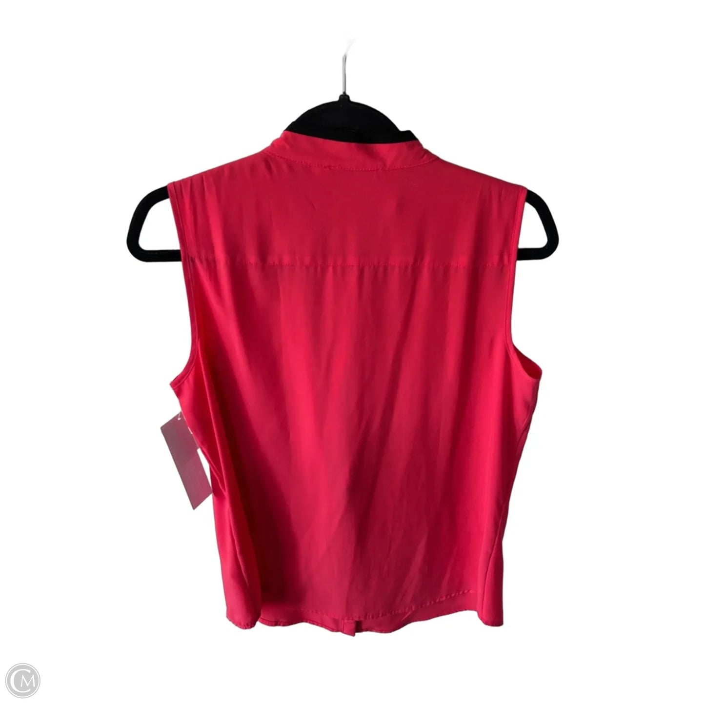 Blouse Sleeveless By Calvin Klein In Black & Pink, Size: M