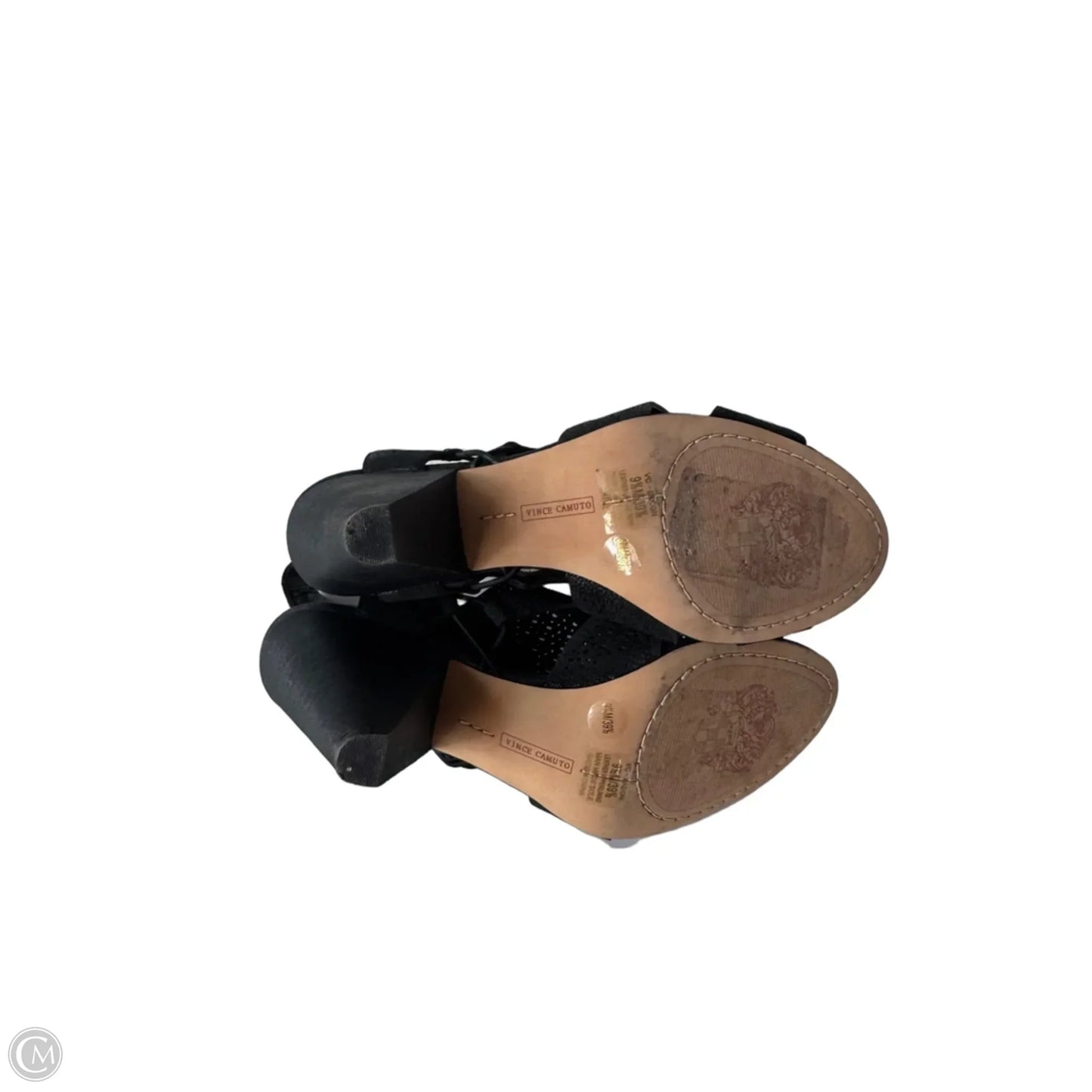 Sandals Heels Block By Vince Camuto In Black, Size: 9.5