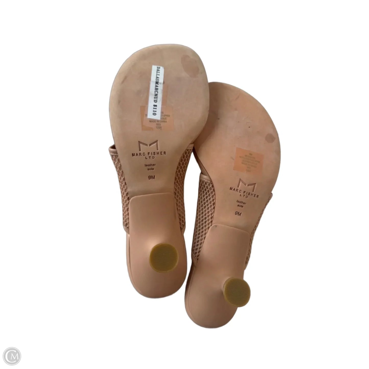 Sandals Heels Kitten By Marc Fisher In Tan, Size: 9