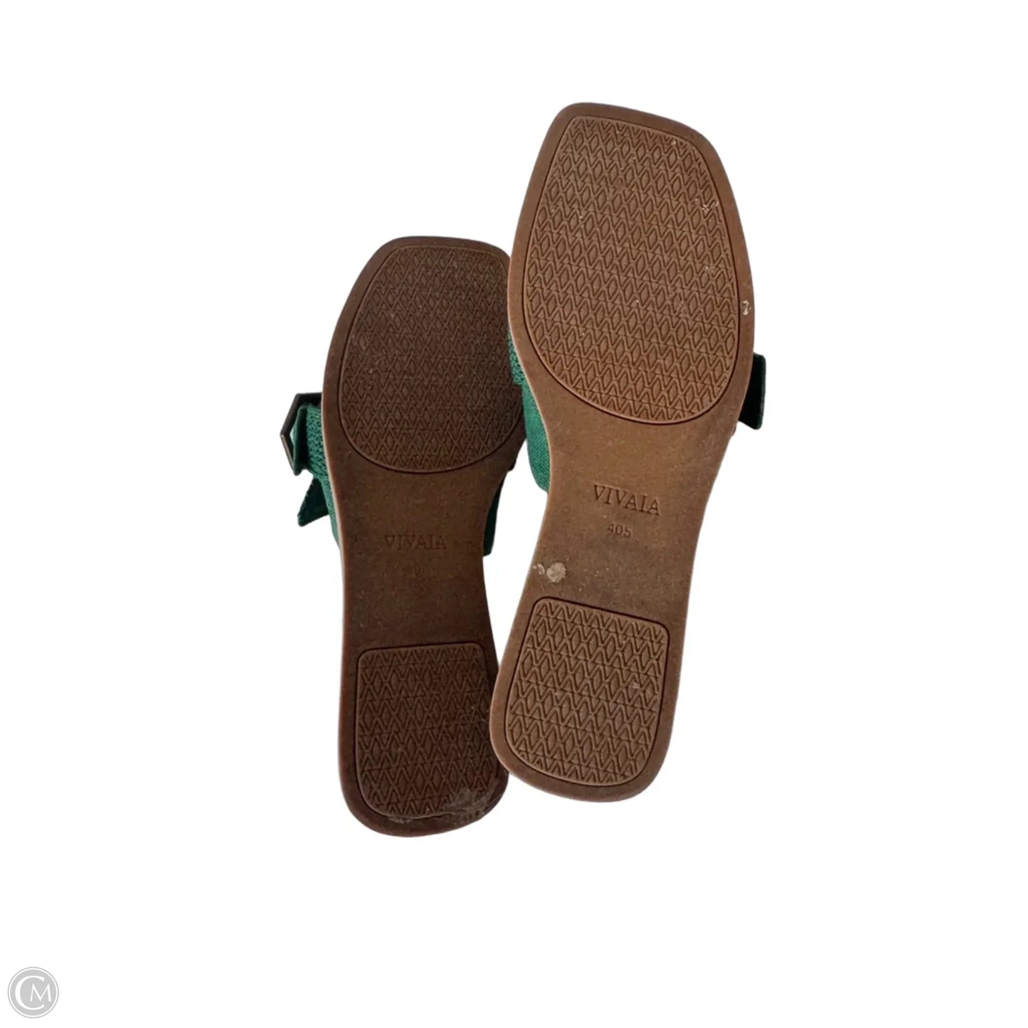 Sandals Flats By Vivaia In Green, Size: 10