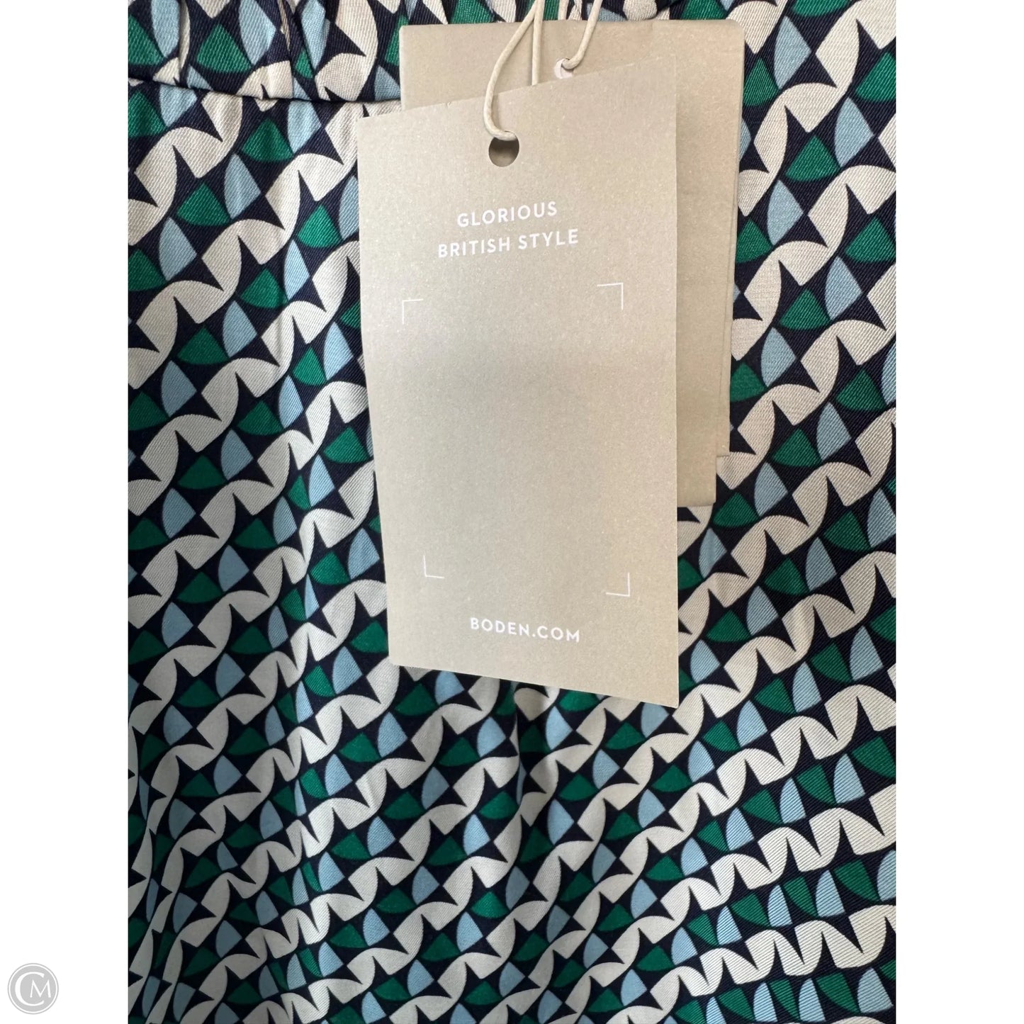 Top Short Sleeve By Boden In Blue & Green, Size: M