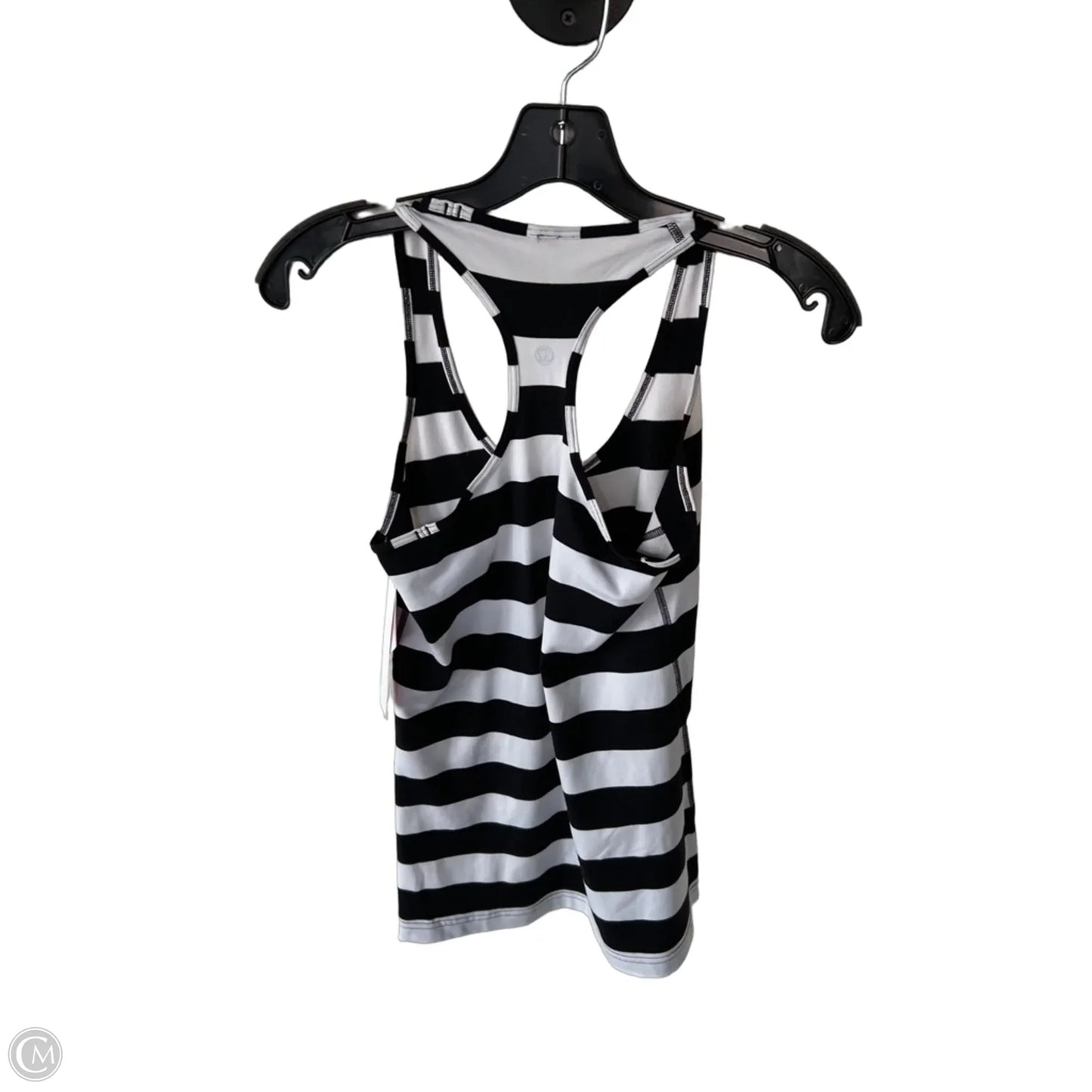 Athletic Tank Top By Lululemon In Black & White, Size: M