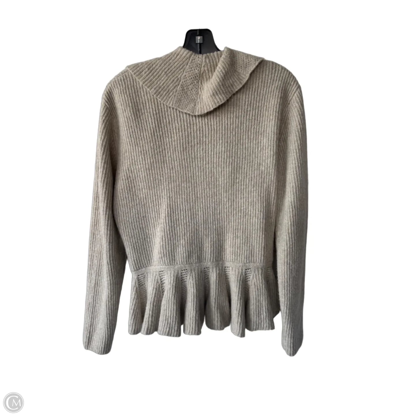 Sweater Cardigan By Clothes Mentor In Tan, Size: M