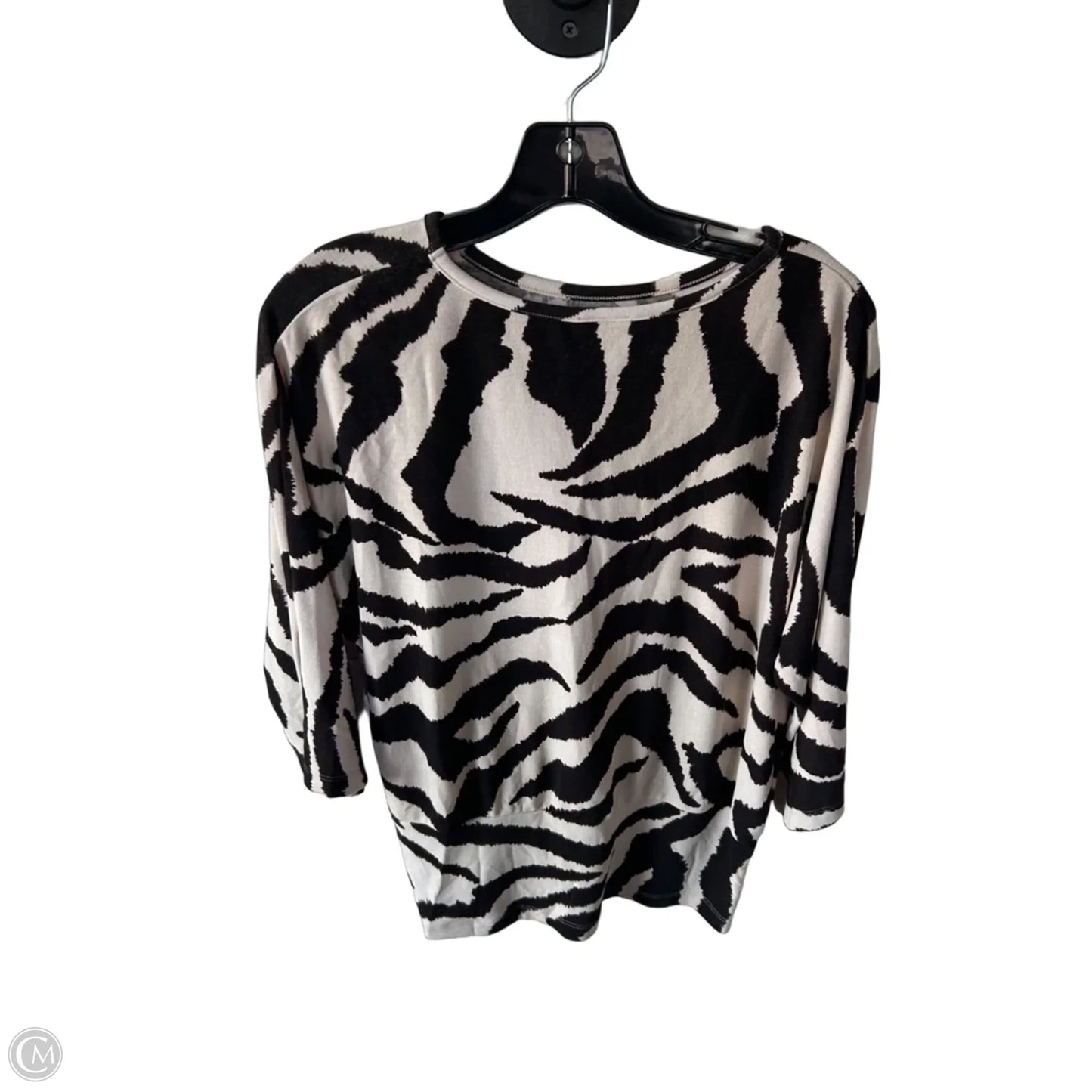 Top 3/4 Sleeve By Clara Sun Woo In Brown & Tan, Size: S