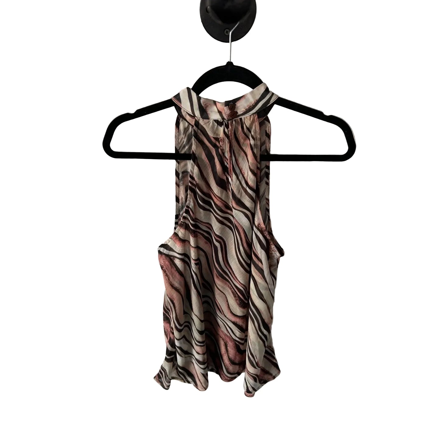 Top Sleeveless By Liverpool In Brown & Tan, Size: S