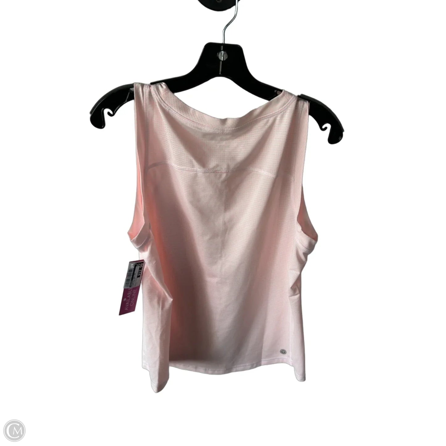 Athletic Tank Top By Talbots In Pink & White, Size: L
