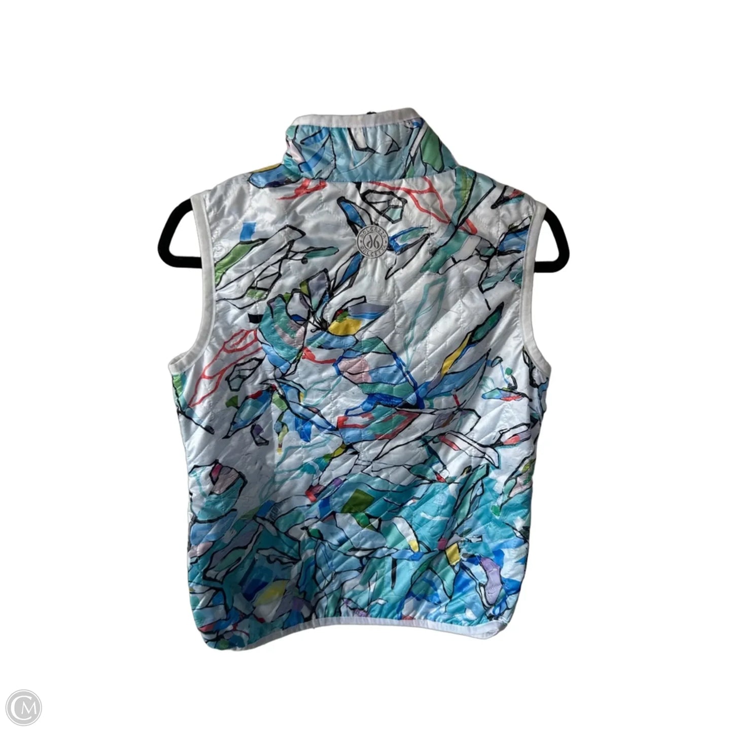 Vest Puffer & Quilted By Clothes Mentor In Blue & White, Size: S