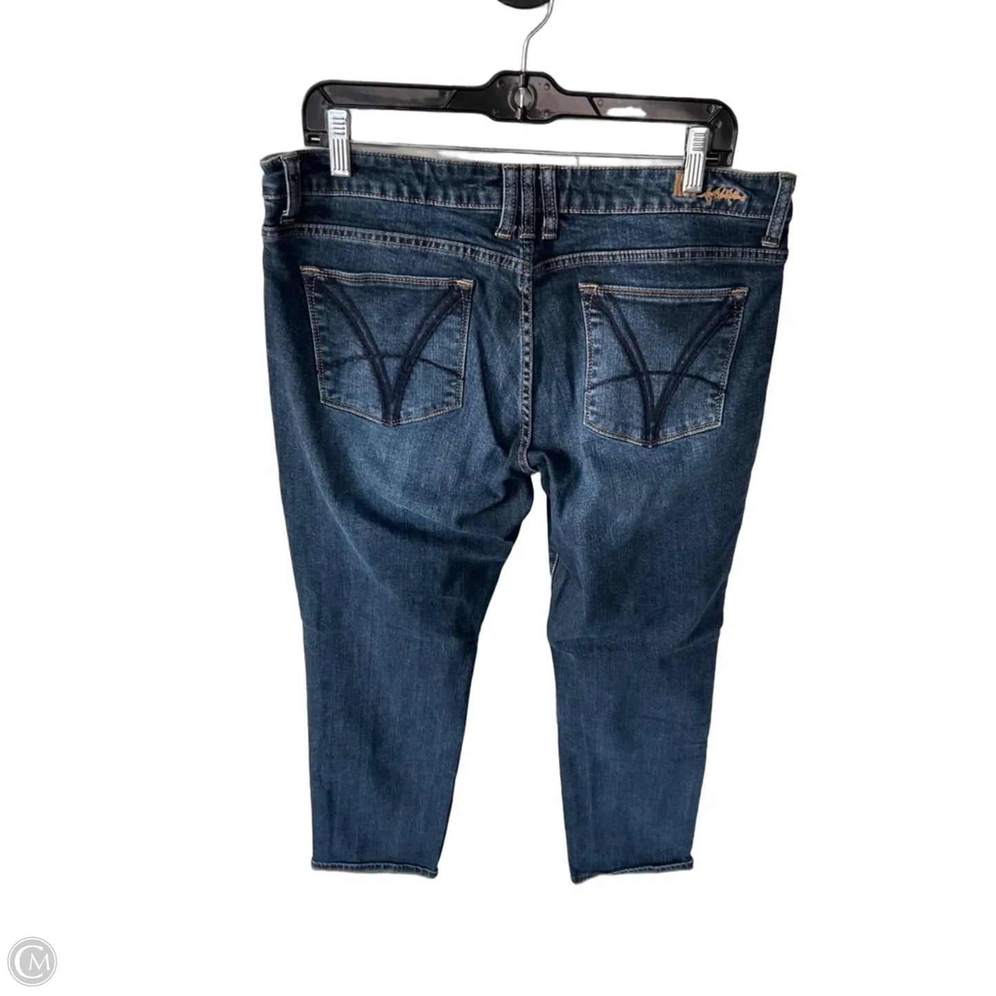 Jeans Straight By Kut In Blue Denim, Size: 14