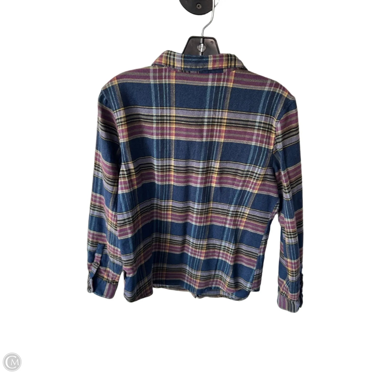 Top Long Sleeve By Patagonia In Blue & Purple, Size: S