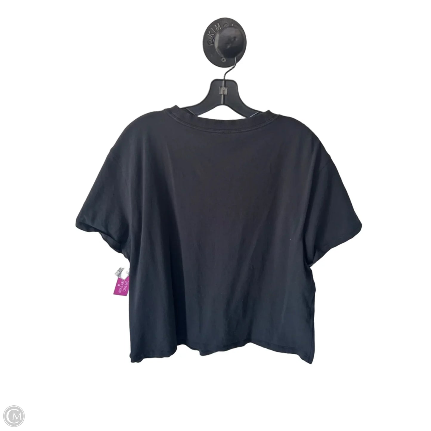 Athletic Top Short Sleeve By Lululemon In Black, Size: Xl