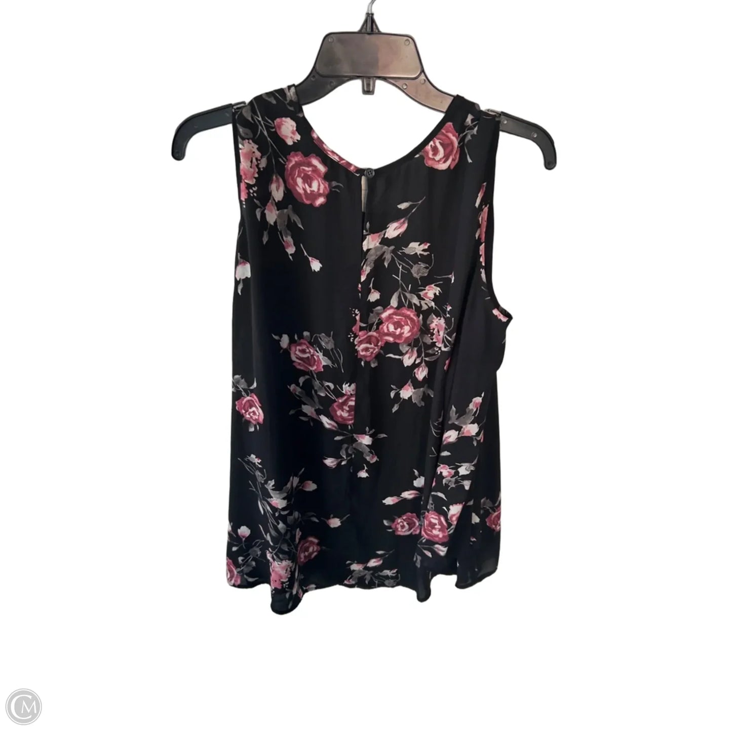 Tunic Sleeveless By Dg2 In Black & Pink, Size: Xl