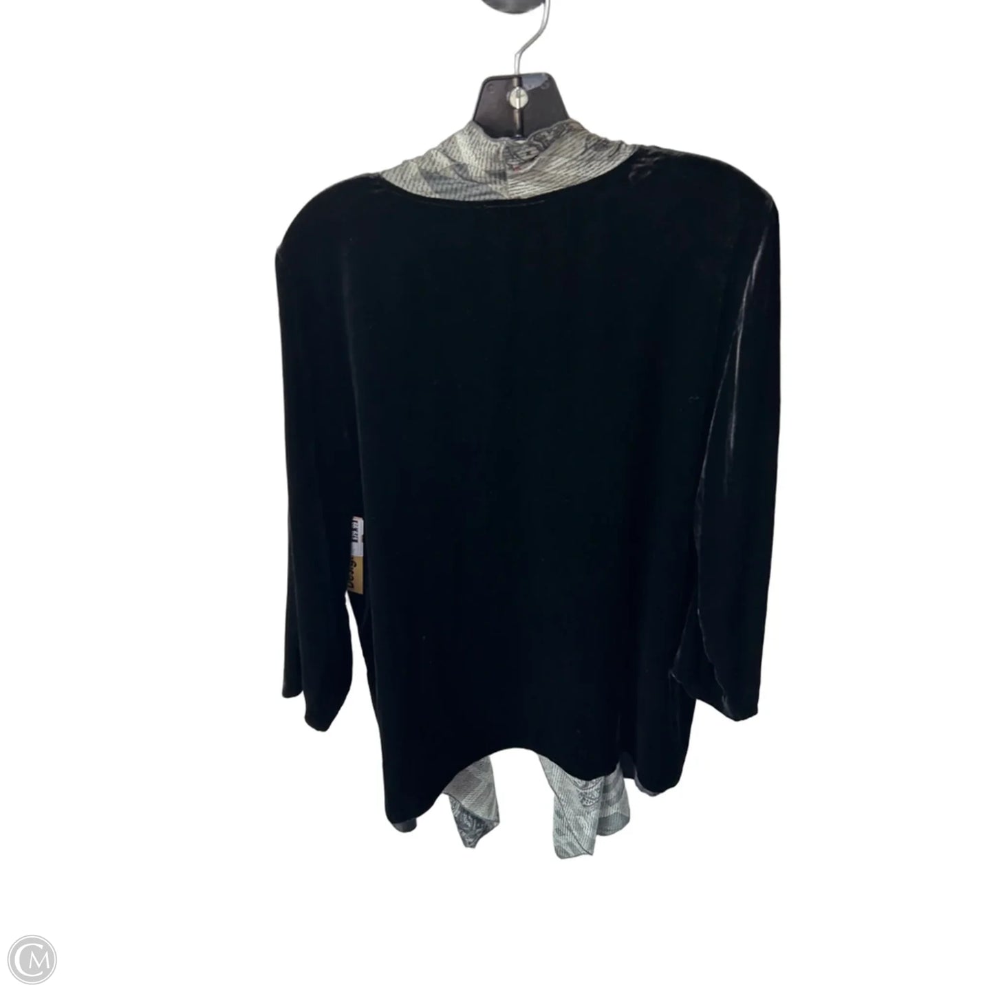 Kimono Designer By Johnny Was In Black & Grey, Size: L