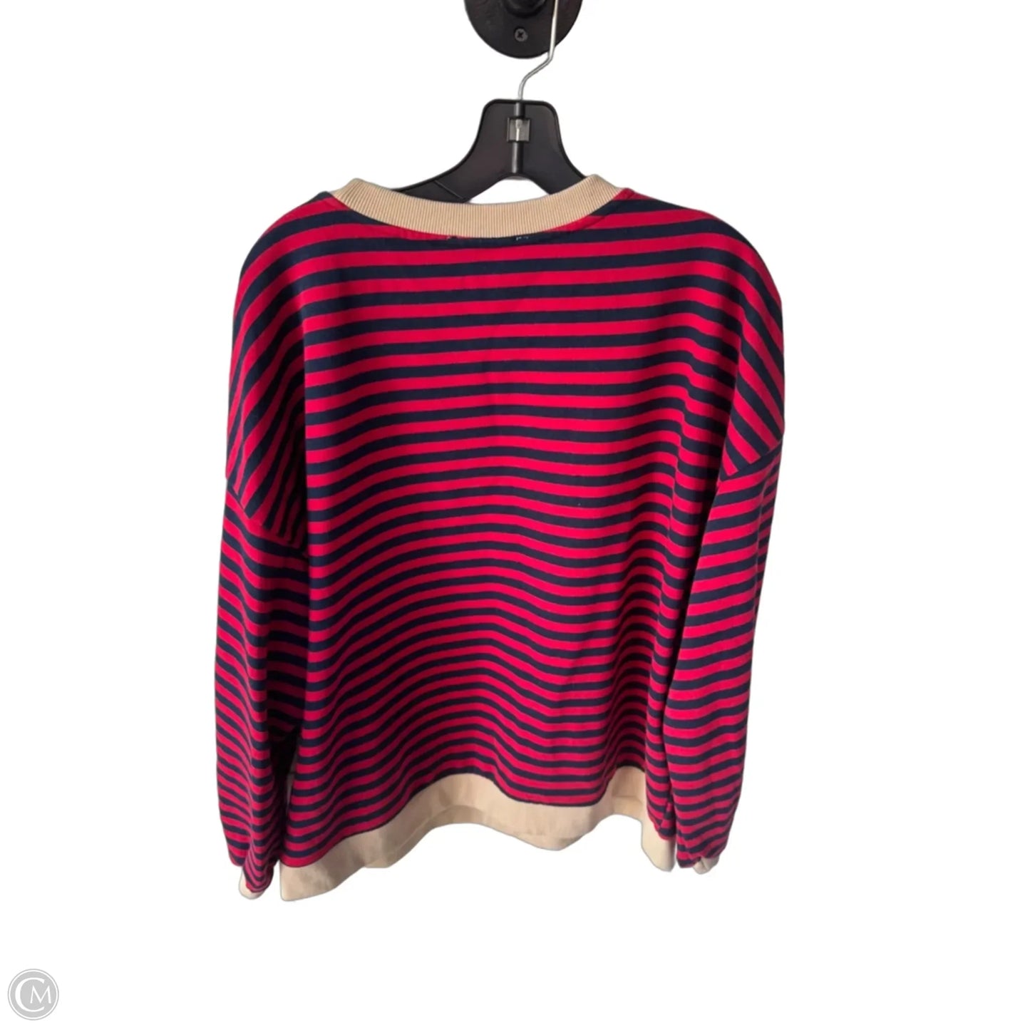 Sweatshirt Crewneck By Clothes Mentor In Blue & Red, Size: L