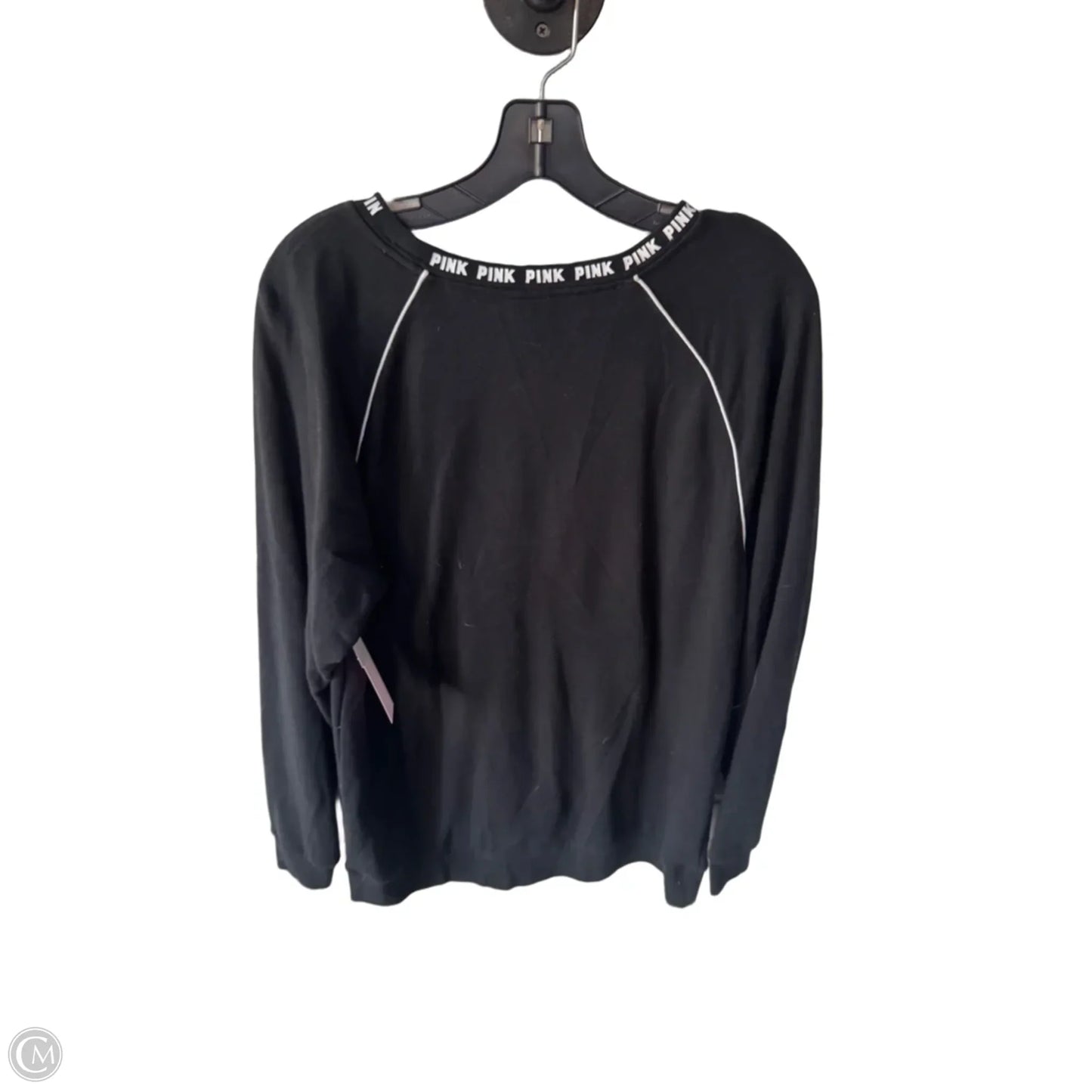 Sweatshirt Crewneck By Pink In Black & White, Size: S