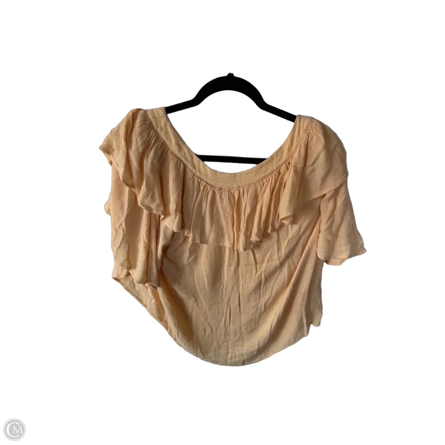 Top Short Sleeve By Free People In Yellow, Size: M