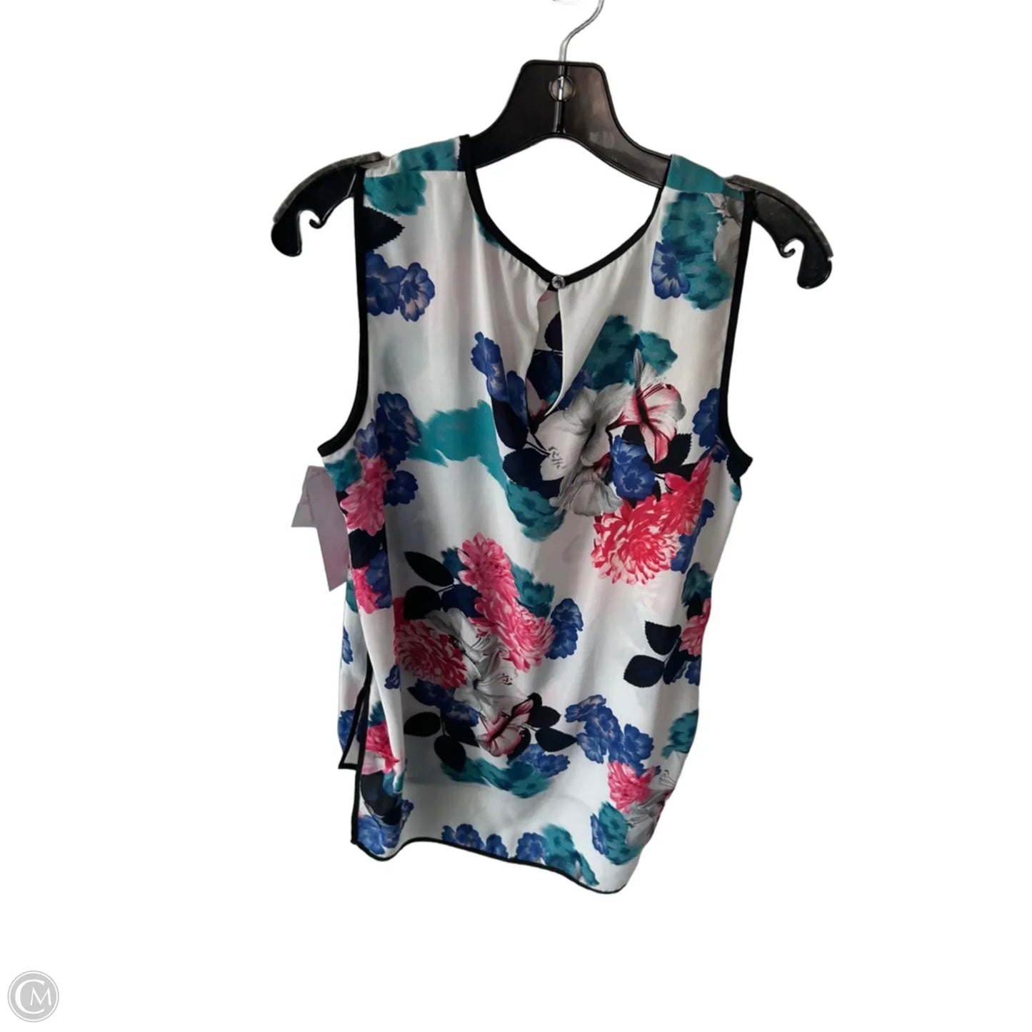 Top Sleeveless By Vince Camuto In Blue & White, Size: M