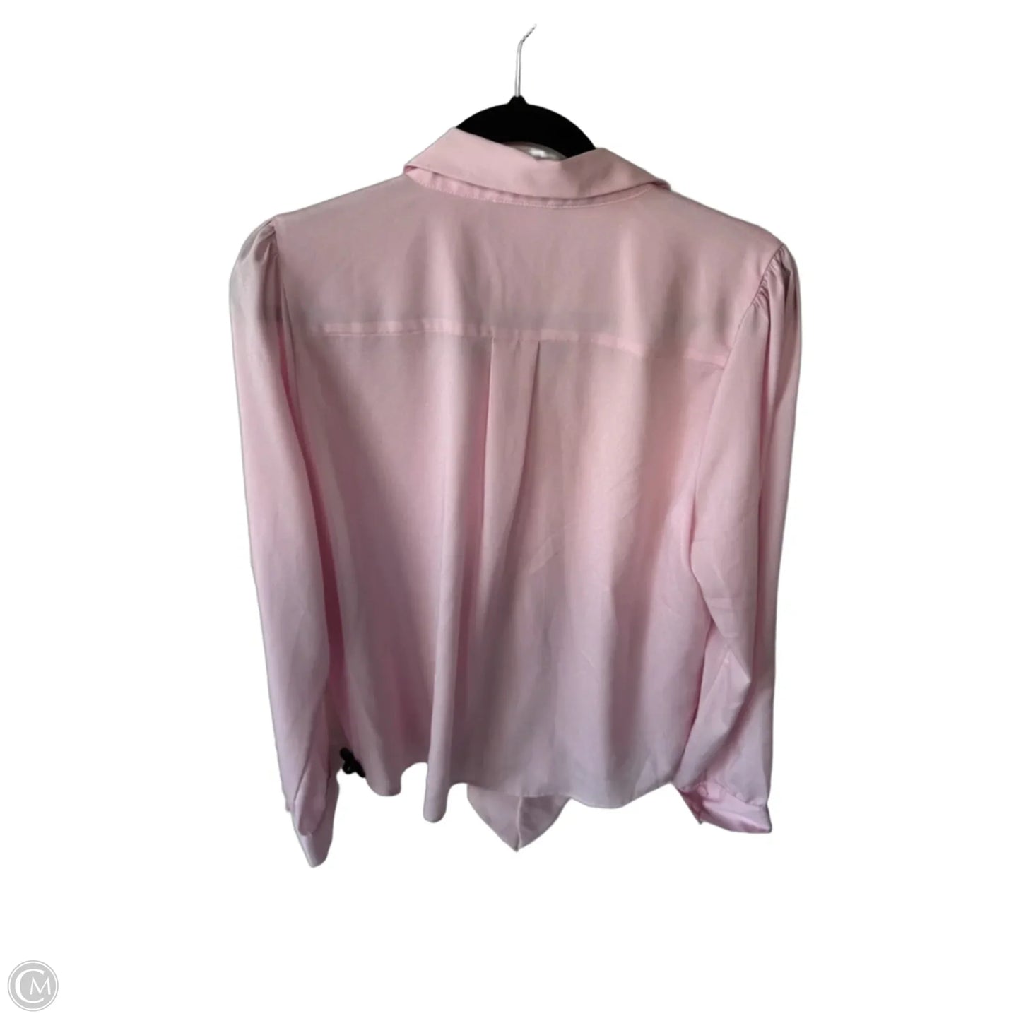 Top Long Sleeve Designer By Karl Lagerfeld In Pink, Size: L