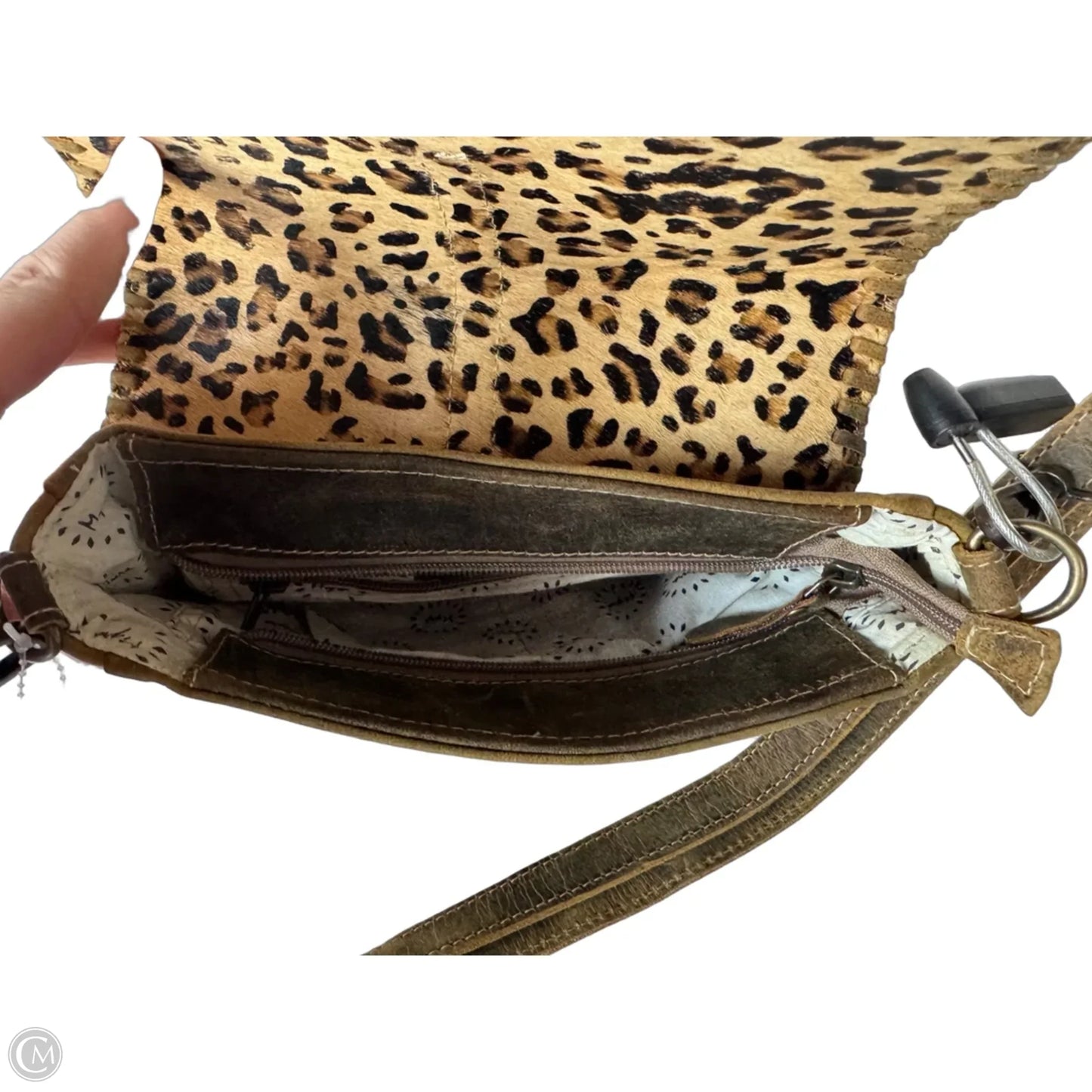 Crossbody Leather By Myra, Size: Medium