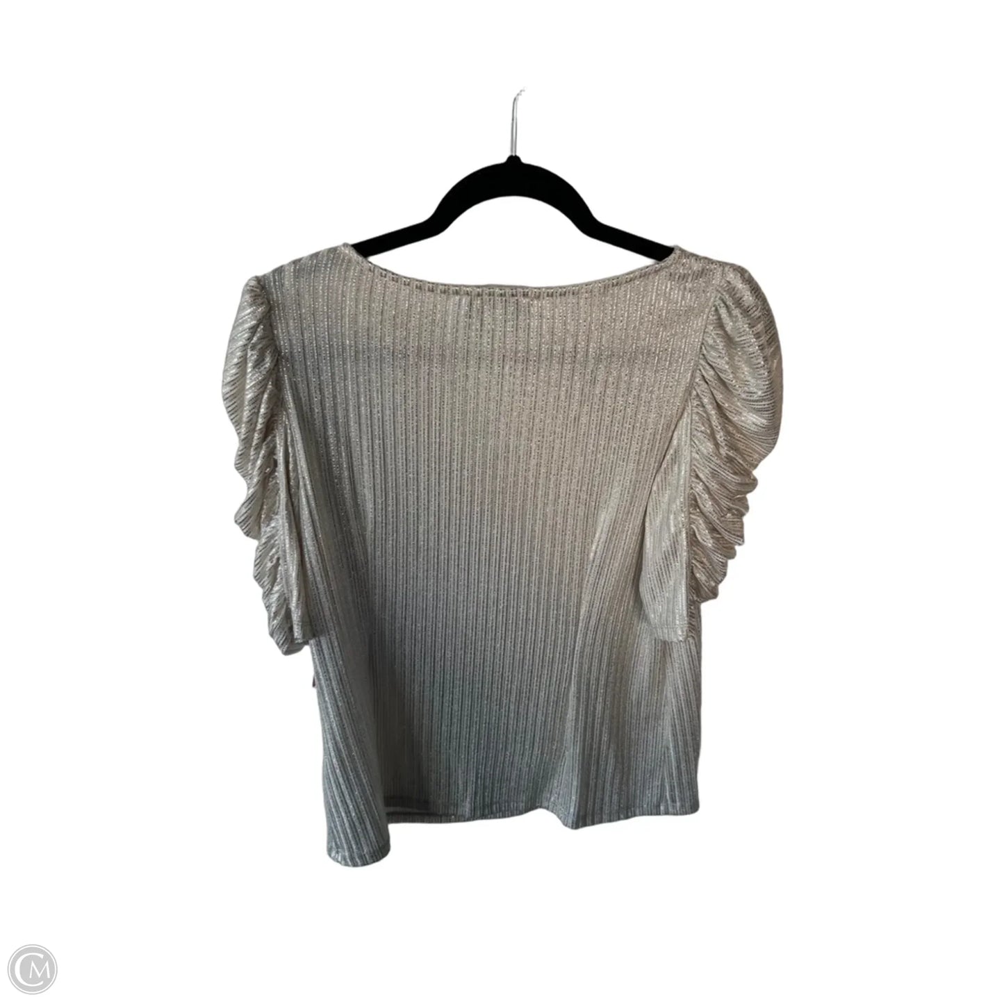 Top Short Sleeve By Cece In Gold, Size: M