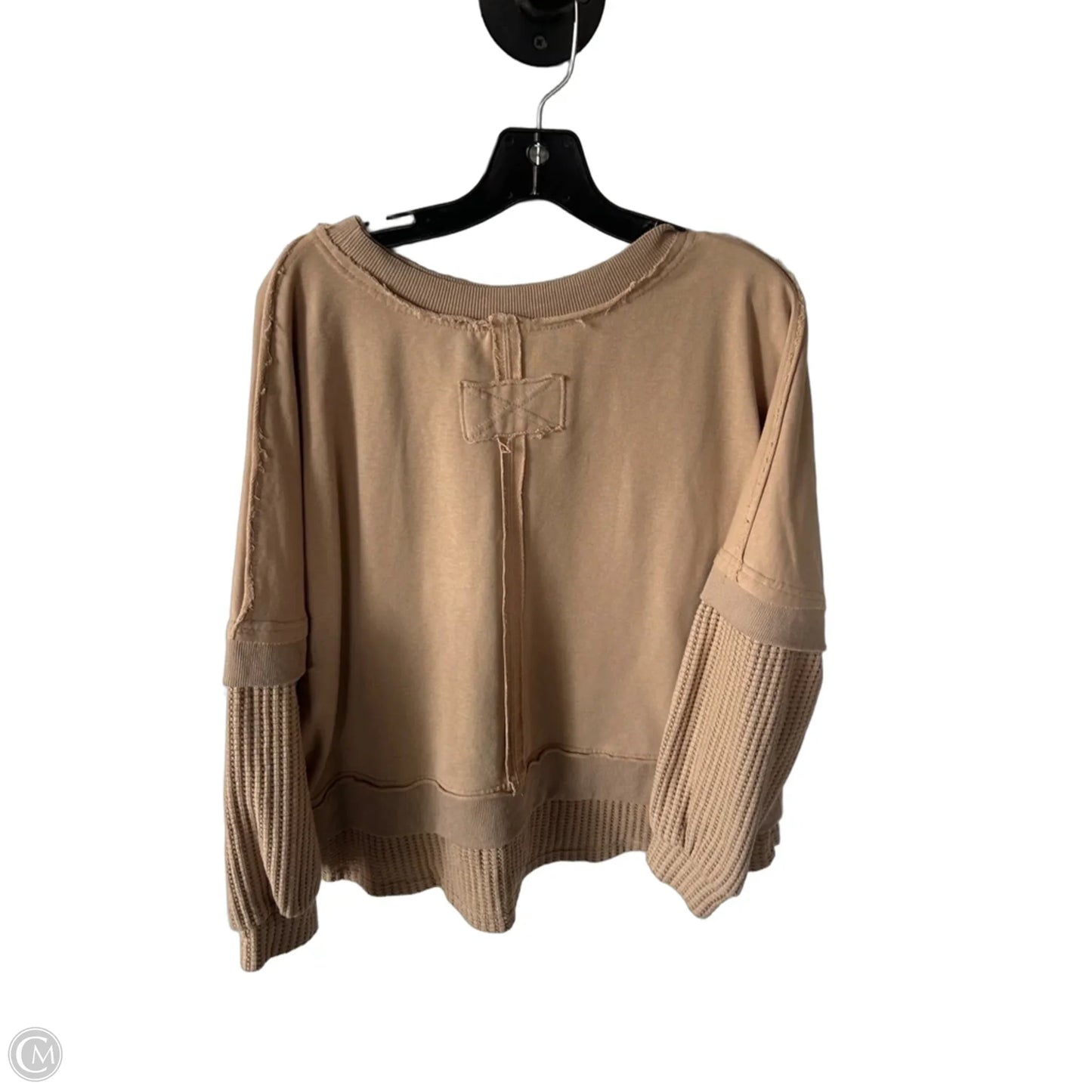 Sweatshirt Crewneck By She + Sky In Tan, Size: L