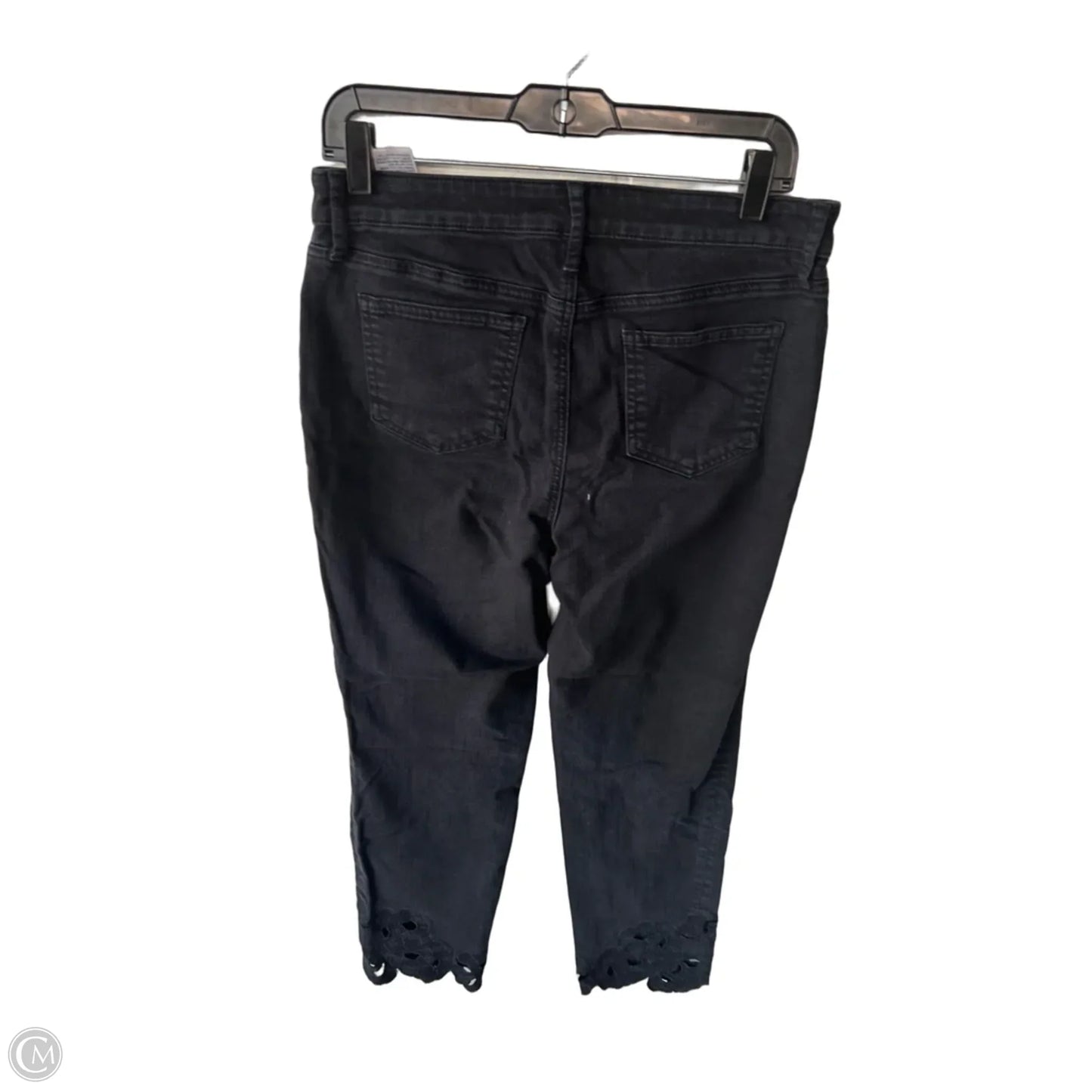 Jeans Boyfriend By Chicos In Black Denim, Size: 8