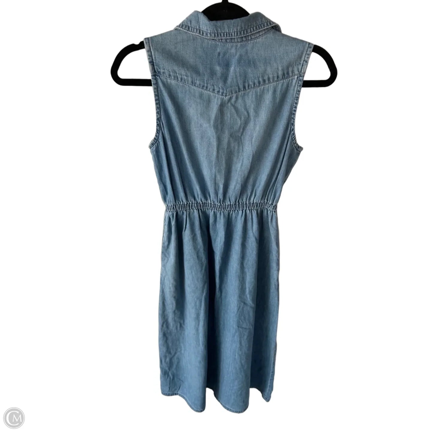 Dress Casual Midi By Gap In Blue Denim, Size: Xsp