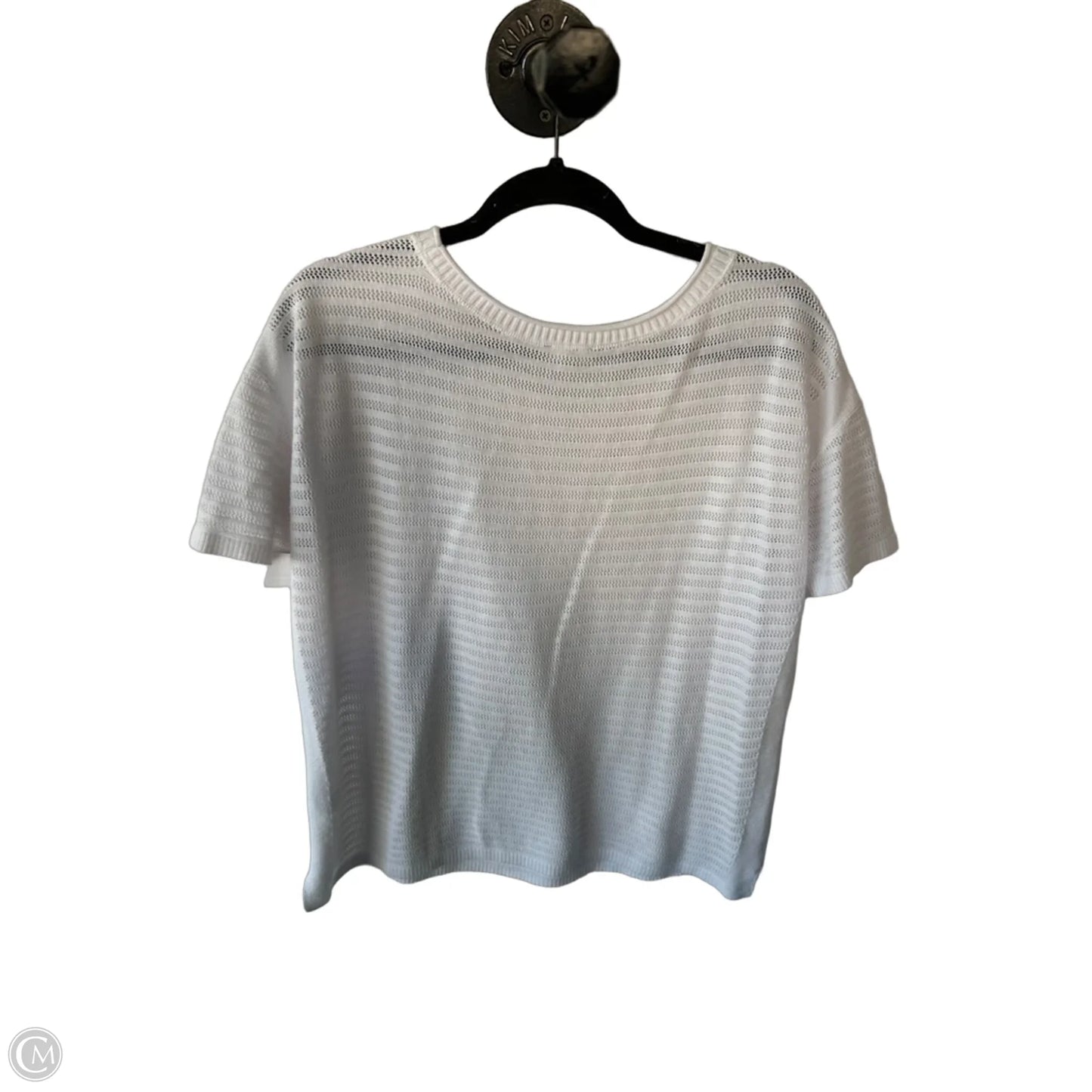 Sweater Short Sleeve By Talbots In White, Size: L