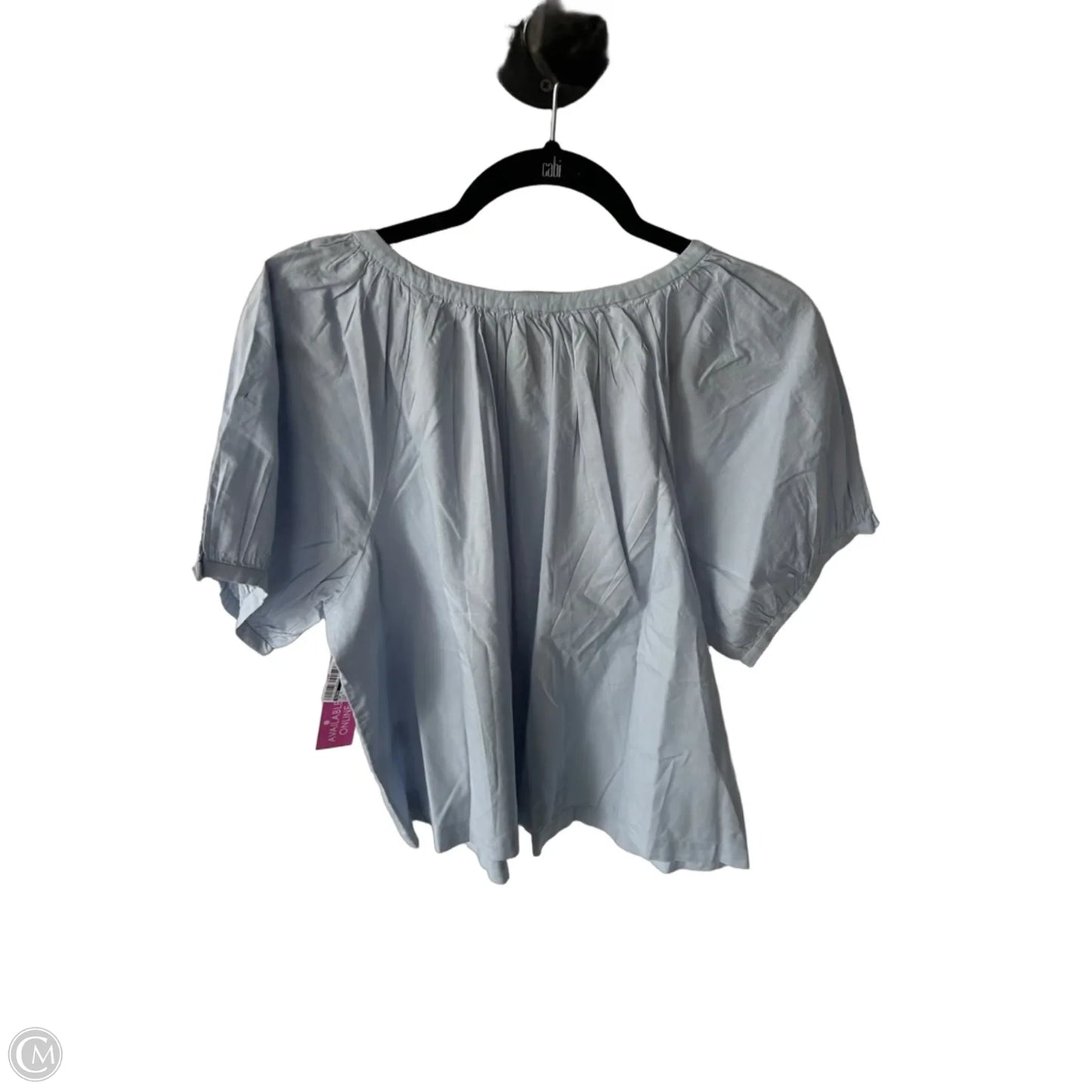 Top Short Sleeve By Quince In Blue, Size: L