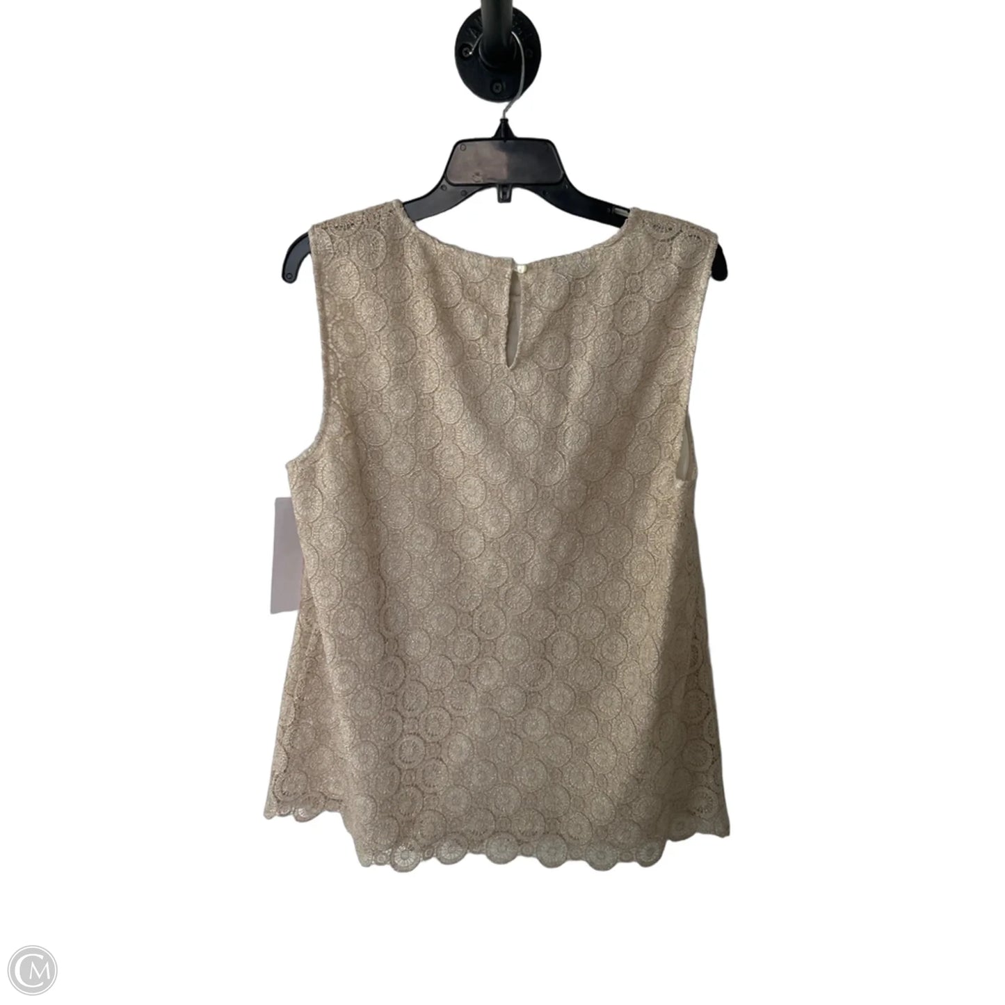 Top Sleeveless By Talbots In Gold, Size: L
