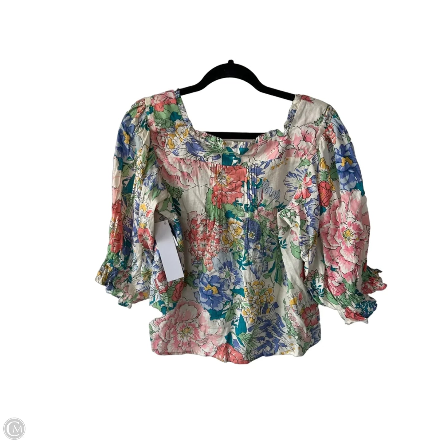 Top 3/4 Sleeve By Jolie In Pink & Tan, Size: S