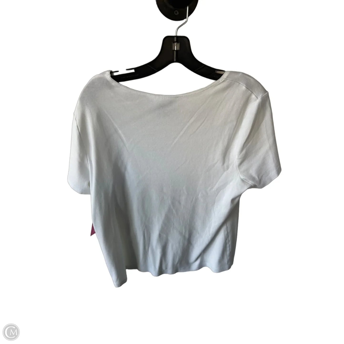 Top Short Sleeve Basic By Karen Scott In White, Size: Xl