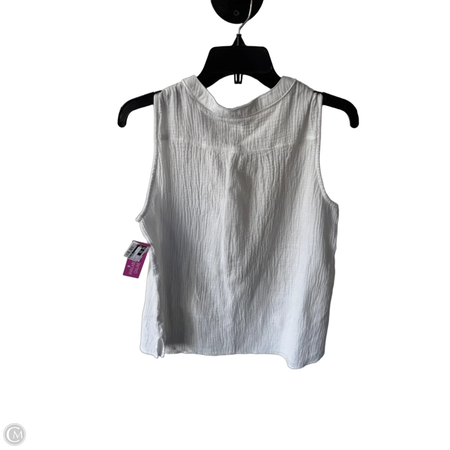 Top Sleeveless By Doe & Rae In White, Size: L