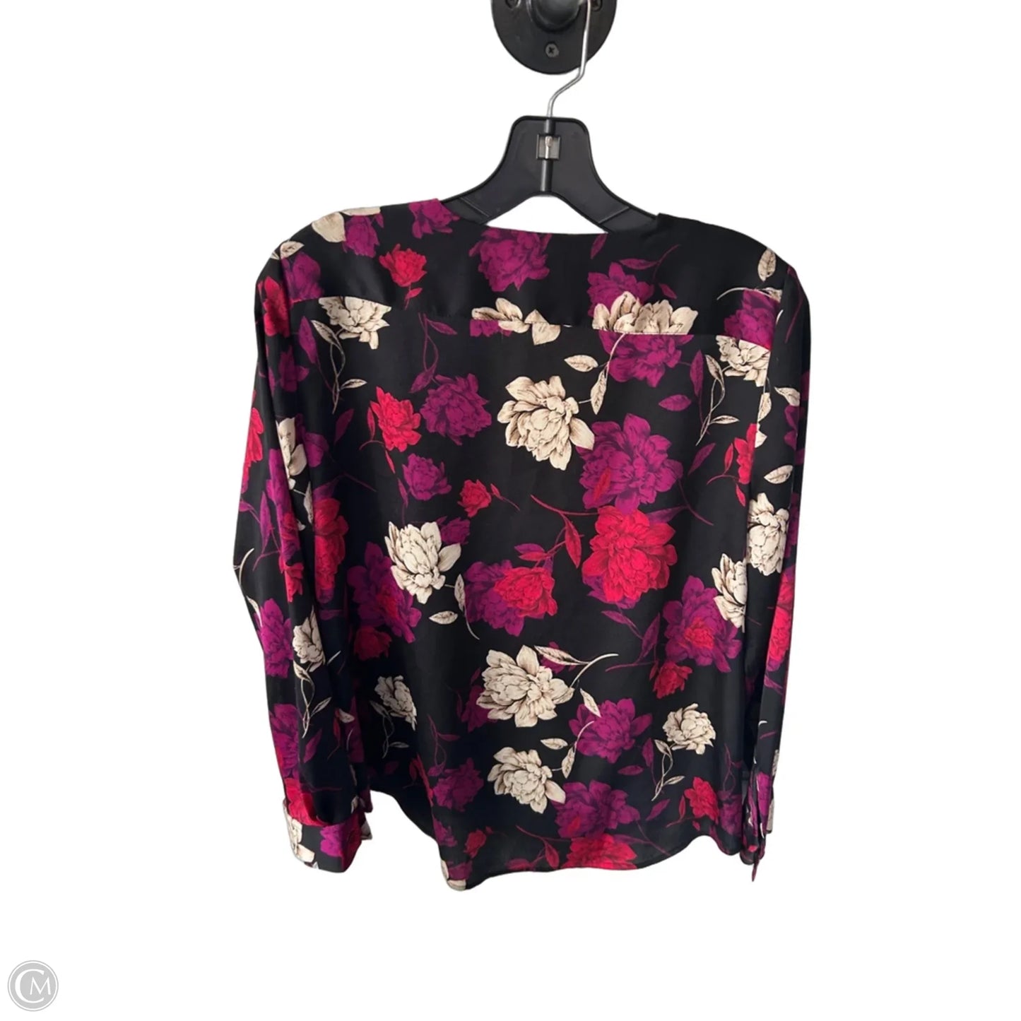 Top Long Sleeve By Vince Camuto In Black & Purple, Size: S