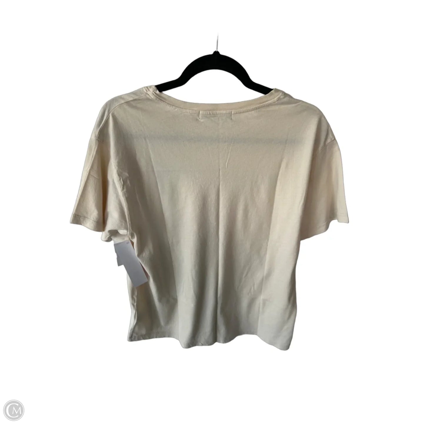 Top Short Sleeve By Cmc In Tan, Size: M