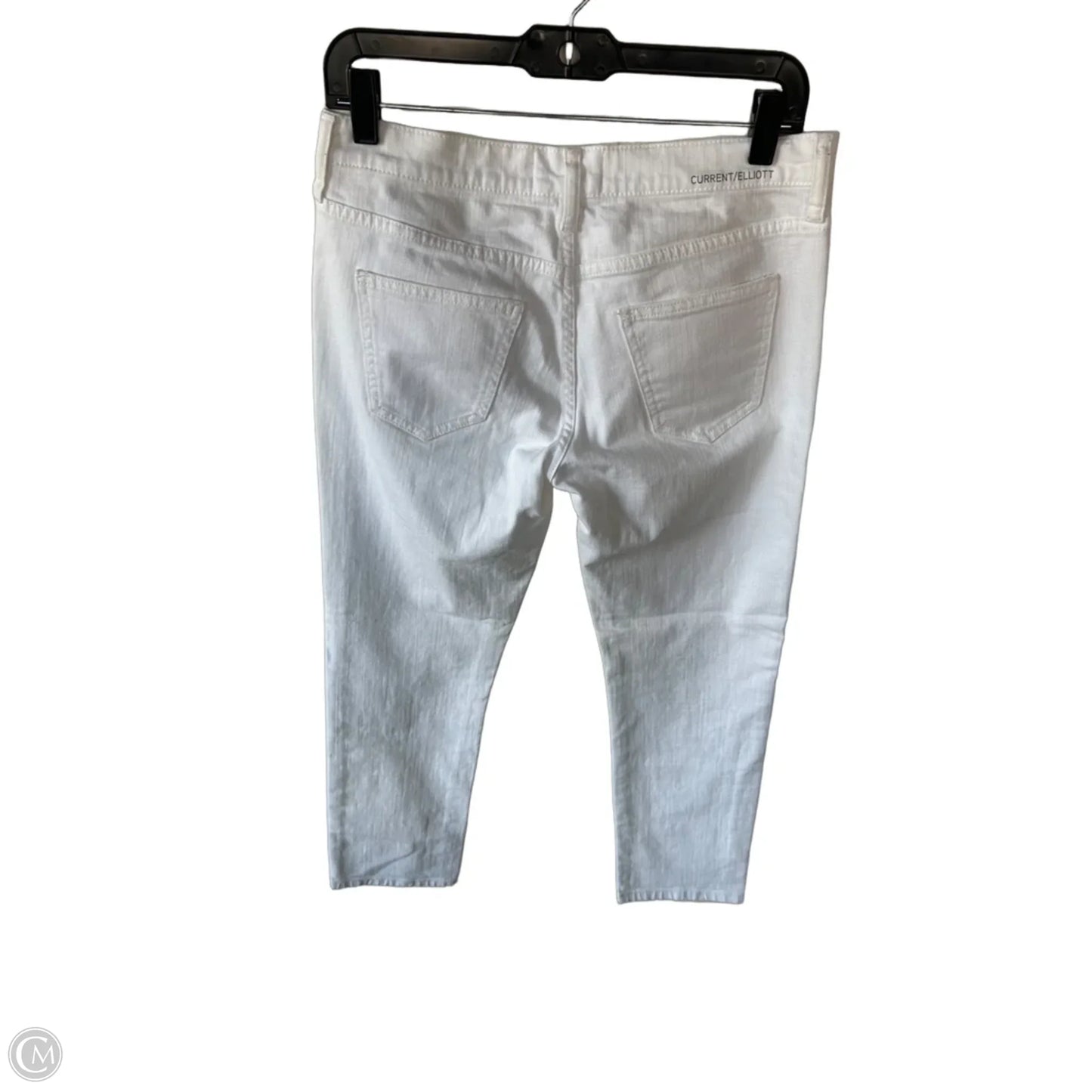 Jeans Straight By Current/elliott In White Denim, Size: 2