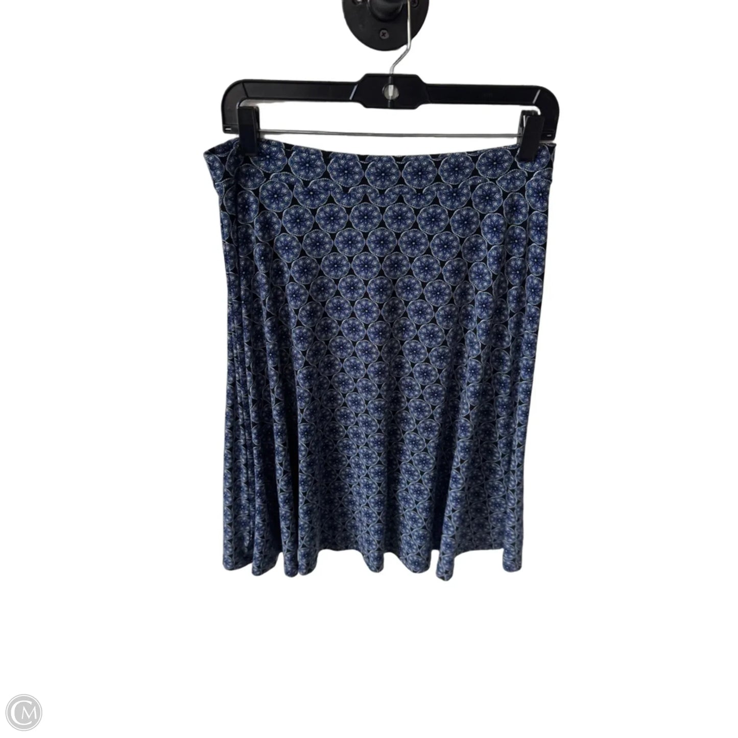 Skirt Midi By George In Black & Blue, Size: M
