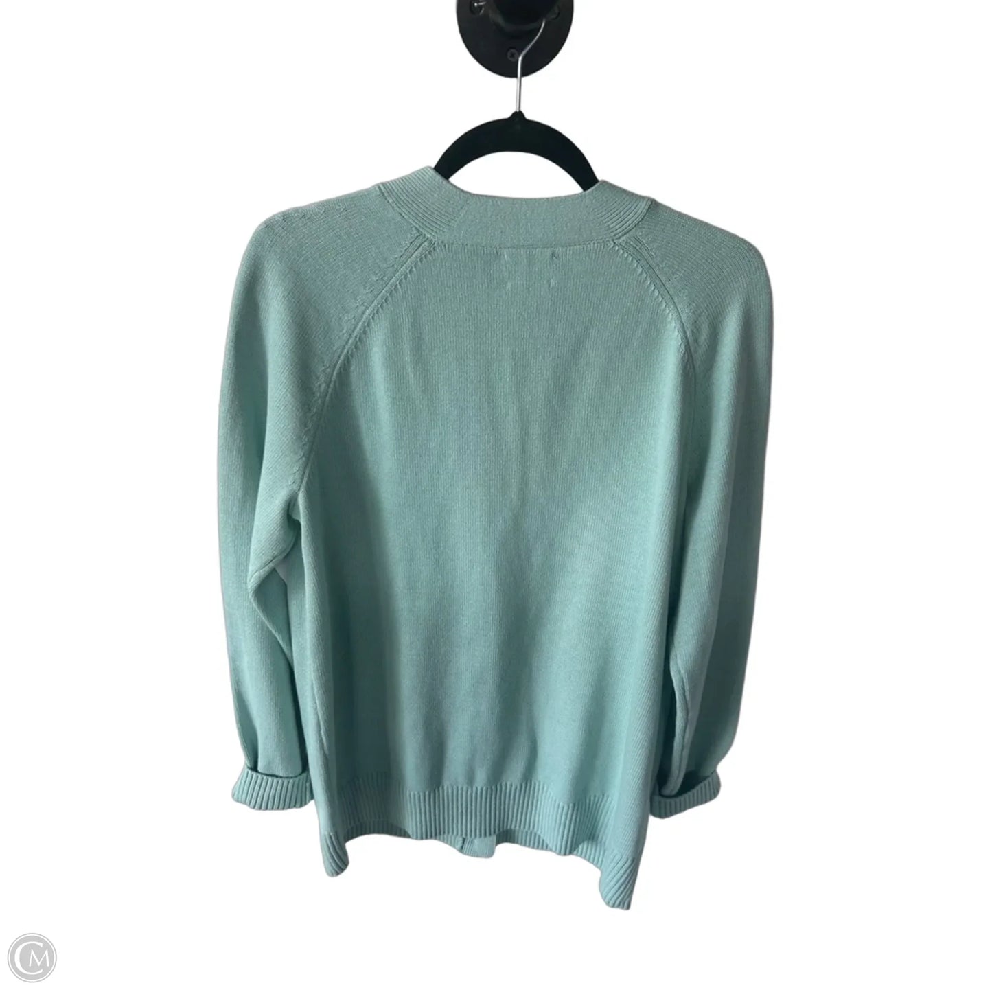 Sweater Cardigan By Lands End In Green, Size: M