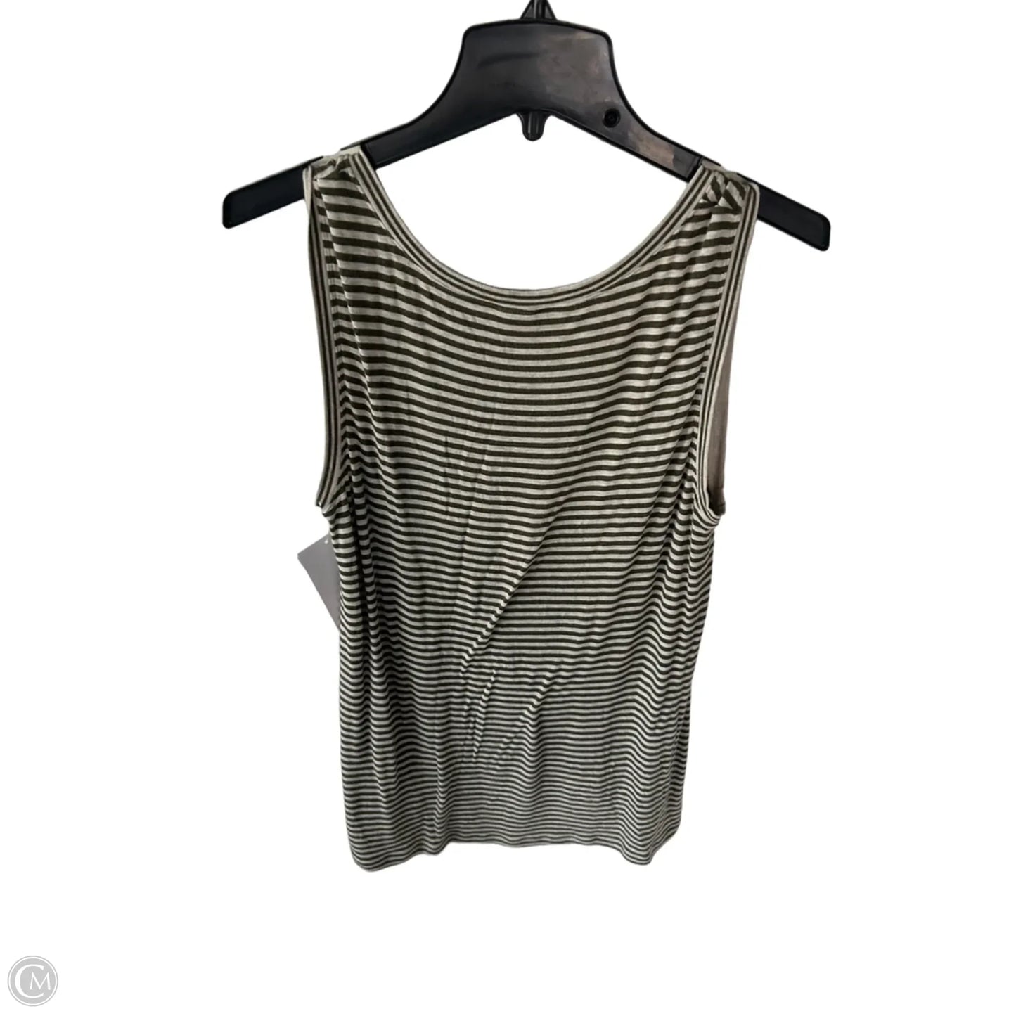 Top Sleeveless Basic By Cabi In Green & Tan, Size: M