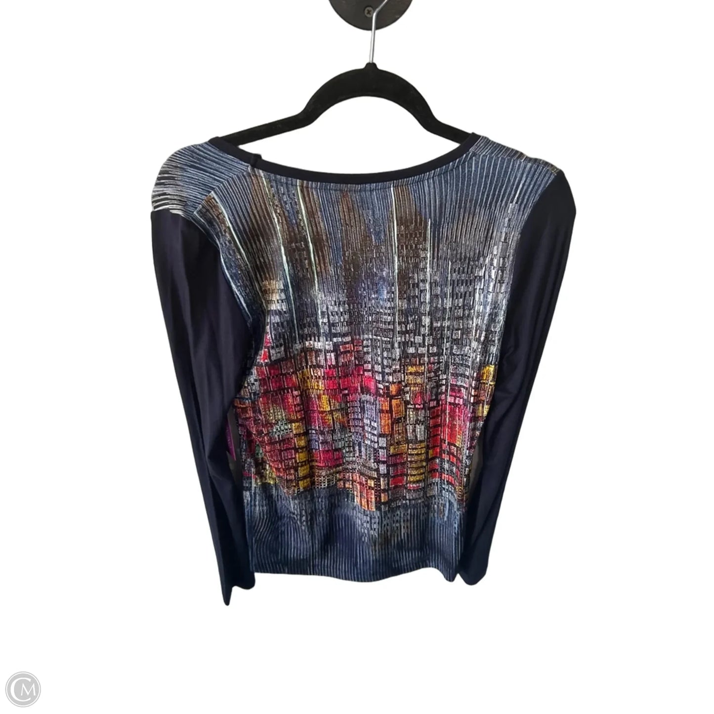 Top Long Sleeve By Clothes Mentor In Blue & Orange, Size: S