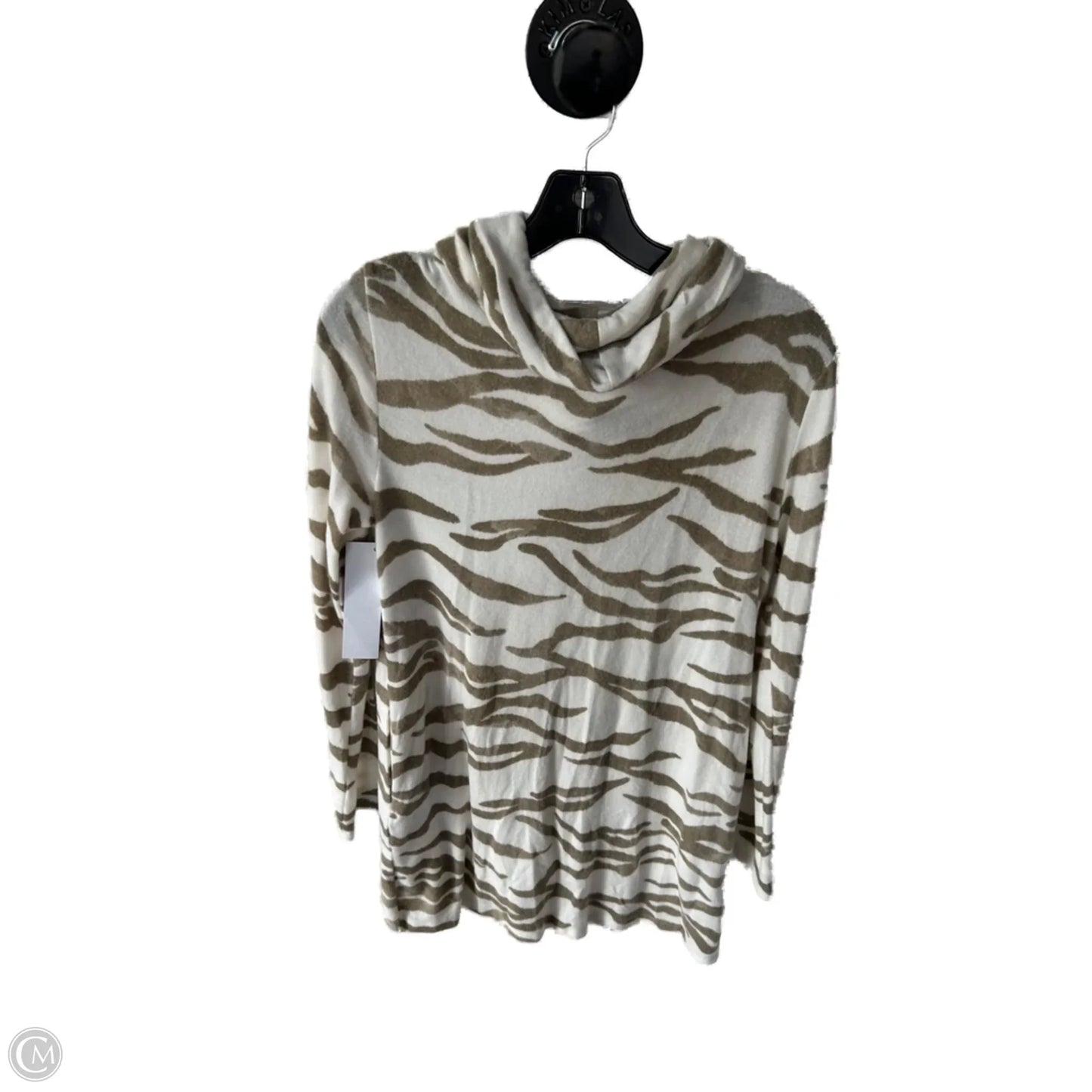 Dress Sweater By Clothes Mentor In Cream & Green, Size: L