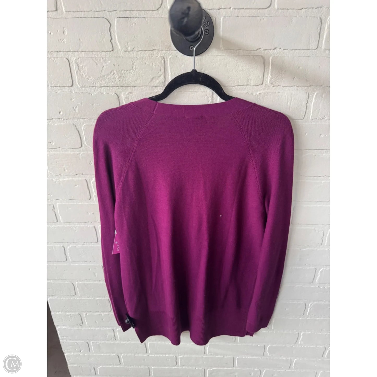 Sweater Cardigan By Talbots In Purple, Size: S