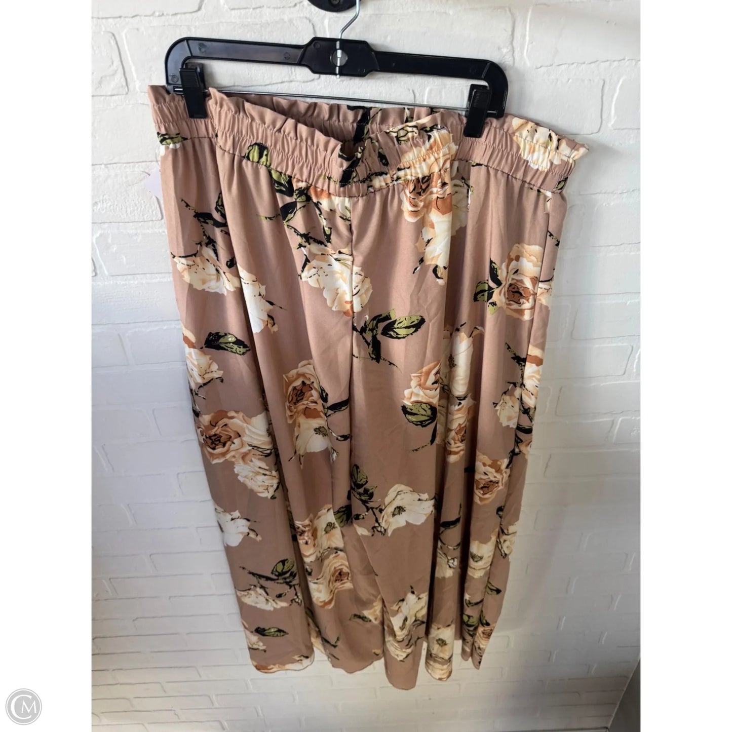 Pants Wide Leg By Shein In Tan, Size: 22