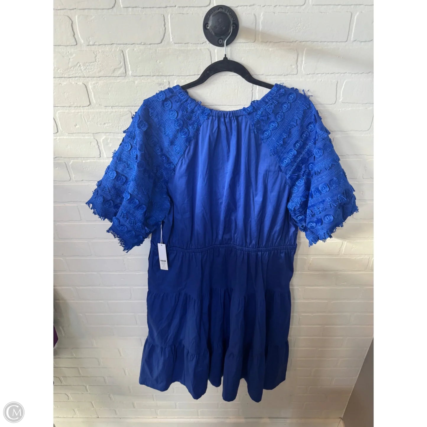 Dress Casual Midi By Chicos In Blue, Size: Xl