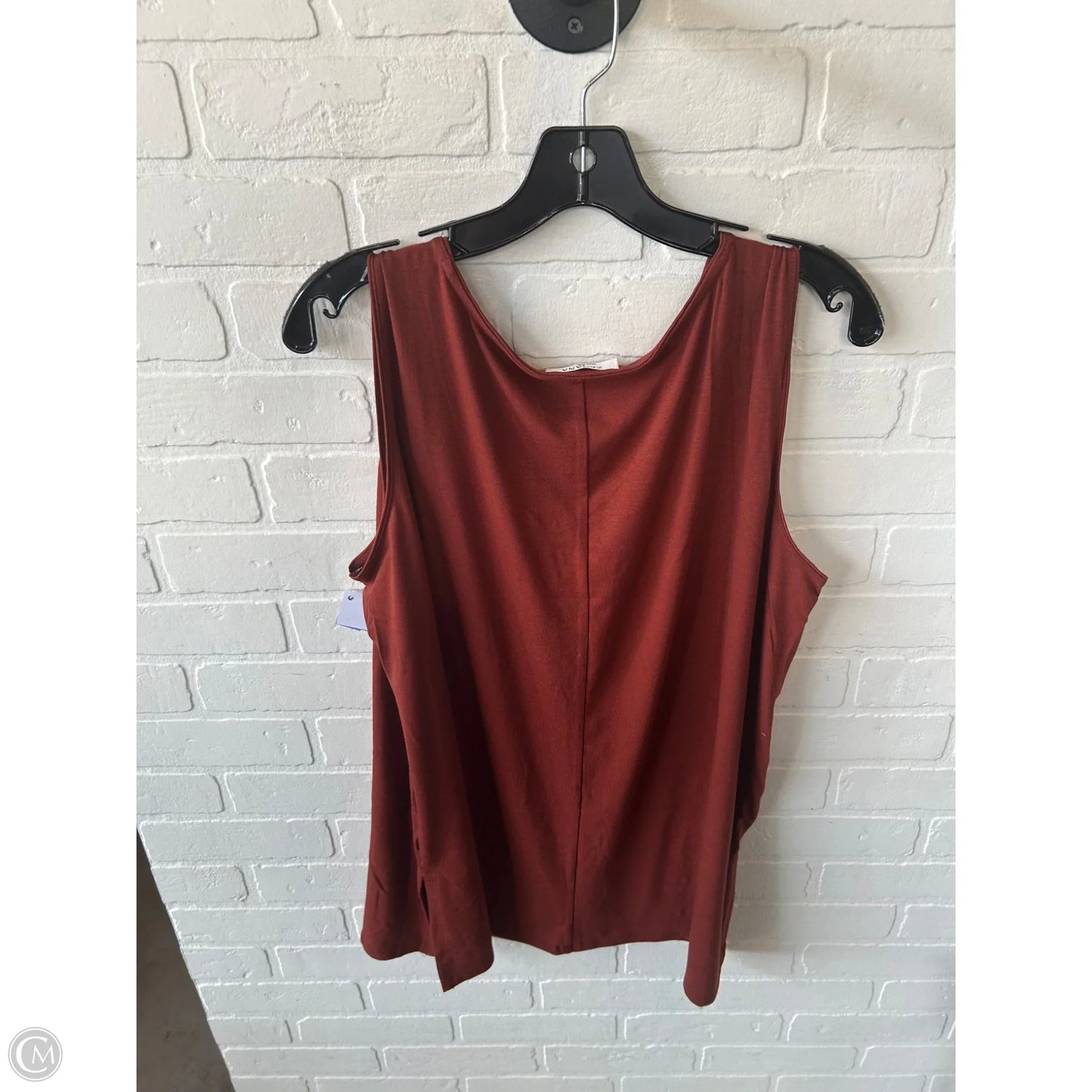 Top Short Sleeve Basic By Zenana In Brown, Size: 1x