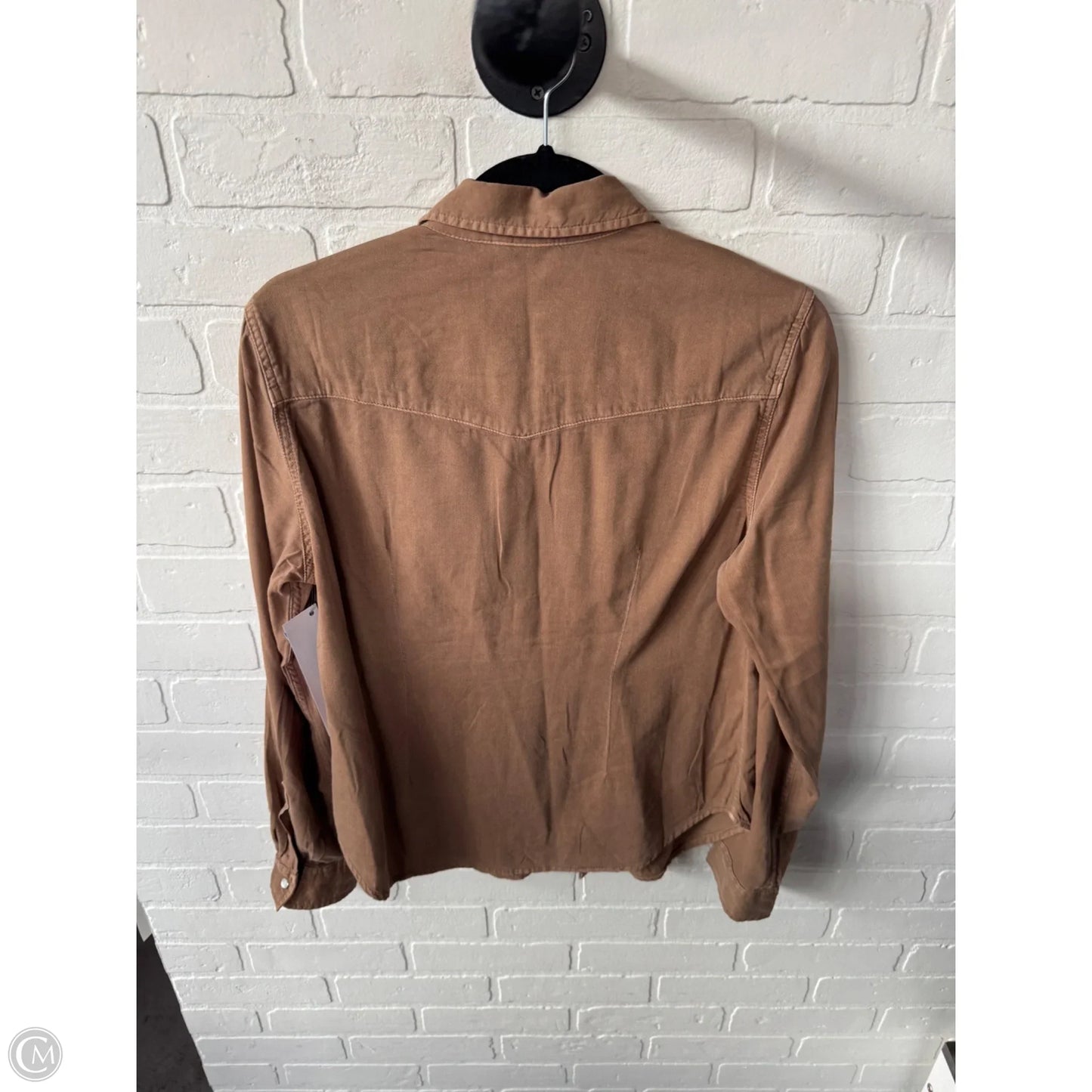 Top Long Sleeve By Gap In Brown, Size: S