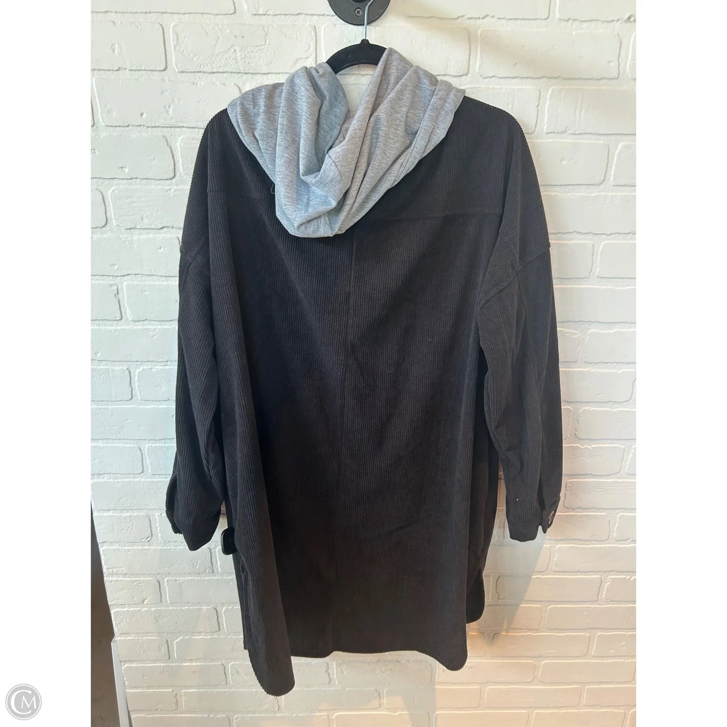 Jacket Shirt By Hyfve In Black & Grey, Size: M